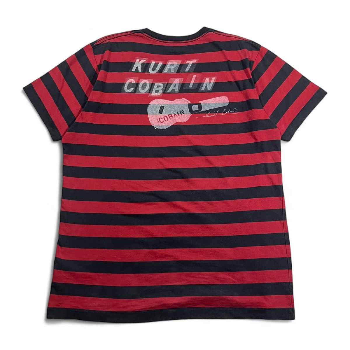 Japanese Brand Kurt Cobain Stripe Tee Size US XL / EU 56 / 4 - 1 Thumbnail
