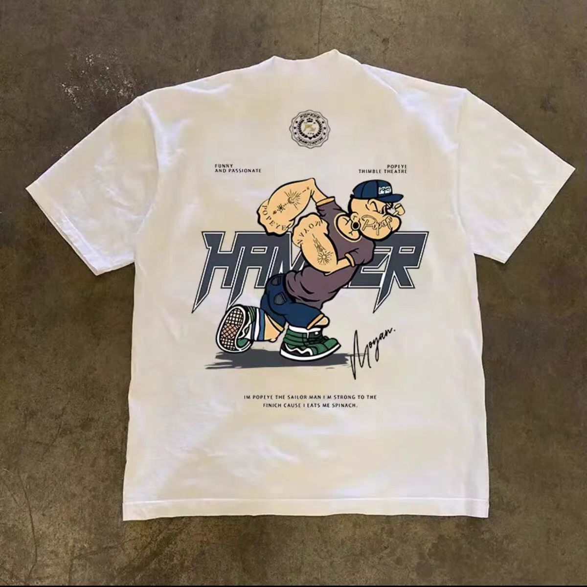 Japanese Brand × Vintage White street trend cartoon sailor print t-shirt Size US M / EU 48-50 / 2 - 1 Thumbnail