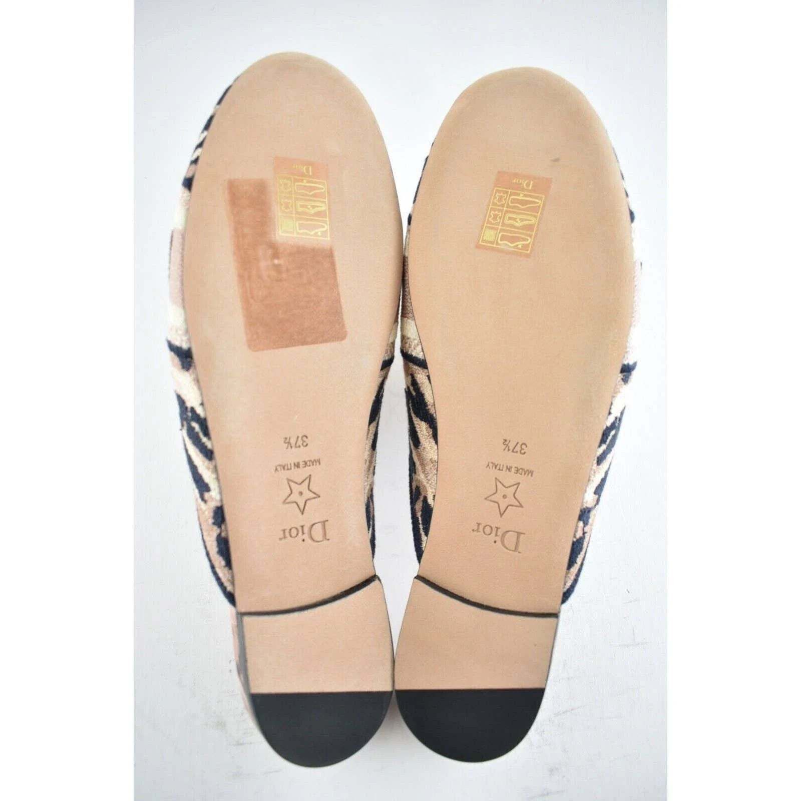 Dior Off Mule Black Logo Backless Slide Ballerina Flat 37.5 Size US 7.5 / IT 37.5 - 12 Thumbnail
