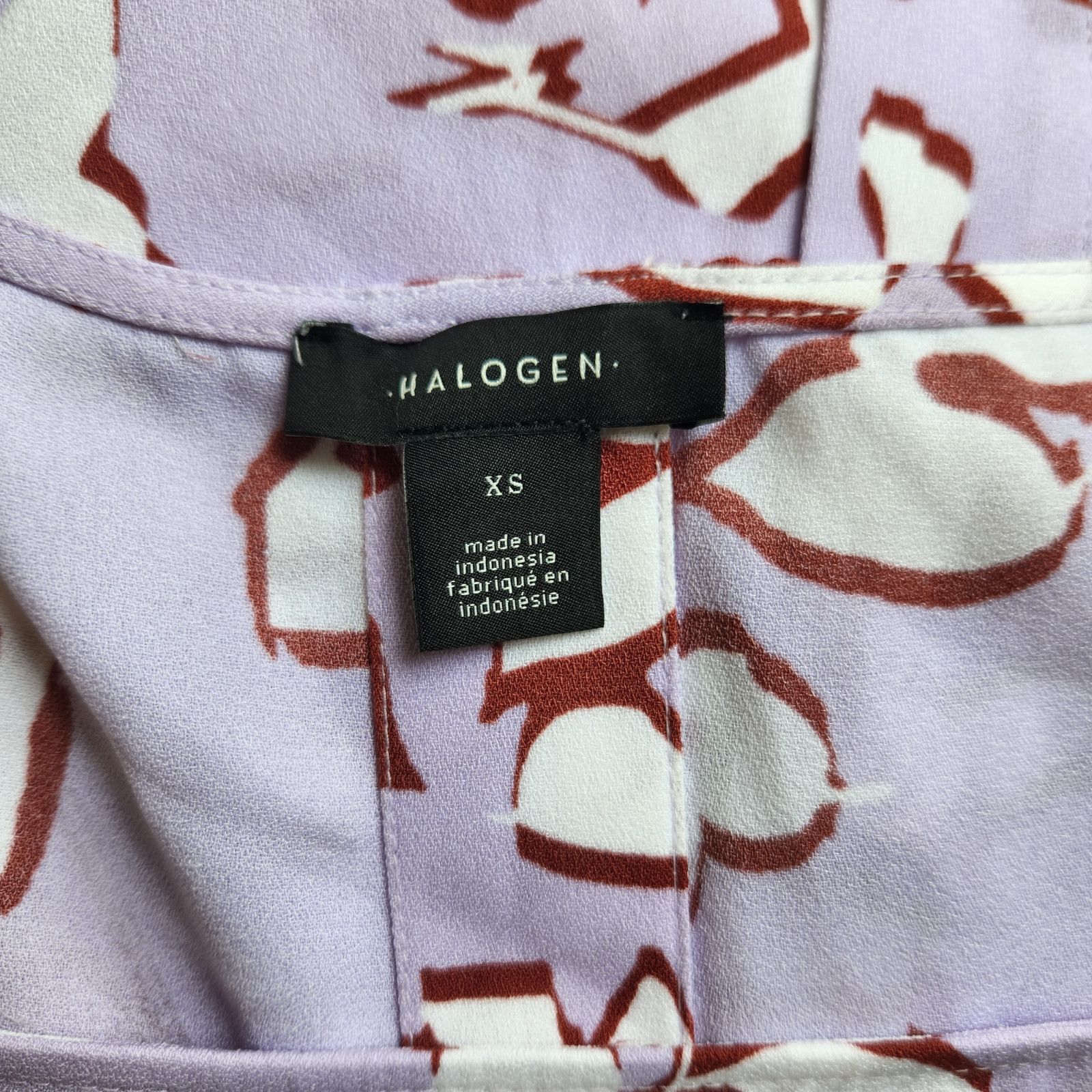 Other Halogen Purple Charlie Floral Back Blouse Women XS Size XS / US 0-2 / IT 36-38 - 10 Thumbnail