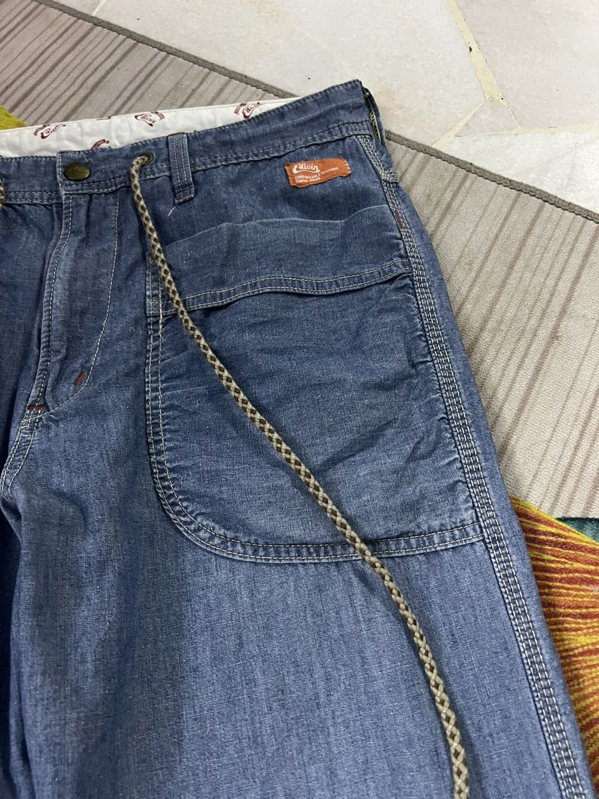 Japanese Brand EDWIN BAGGY JEANS Size US 31 - 9 Thumbnail