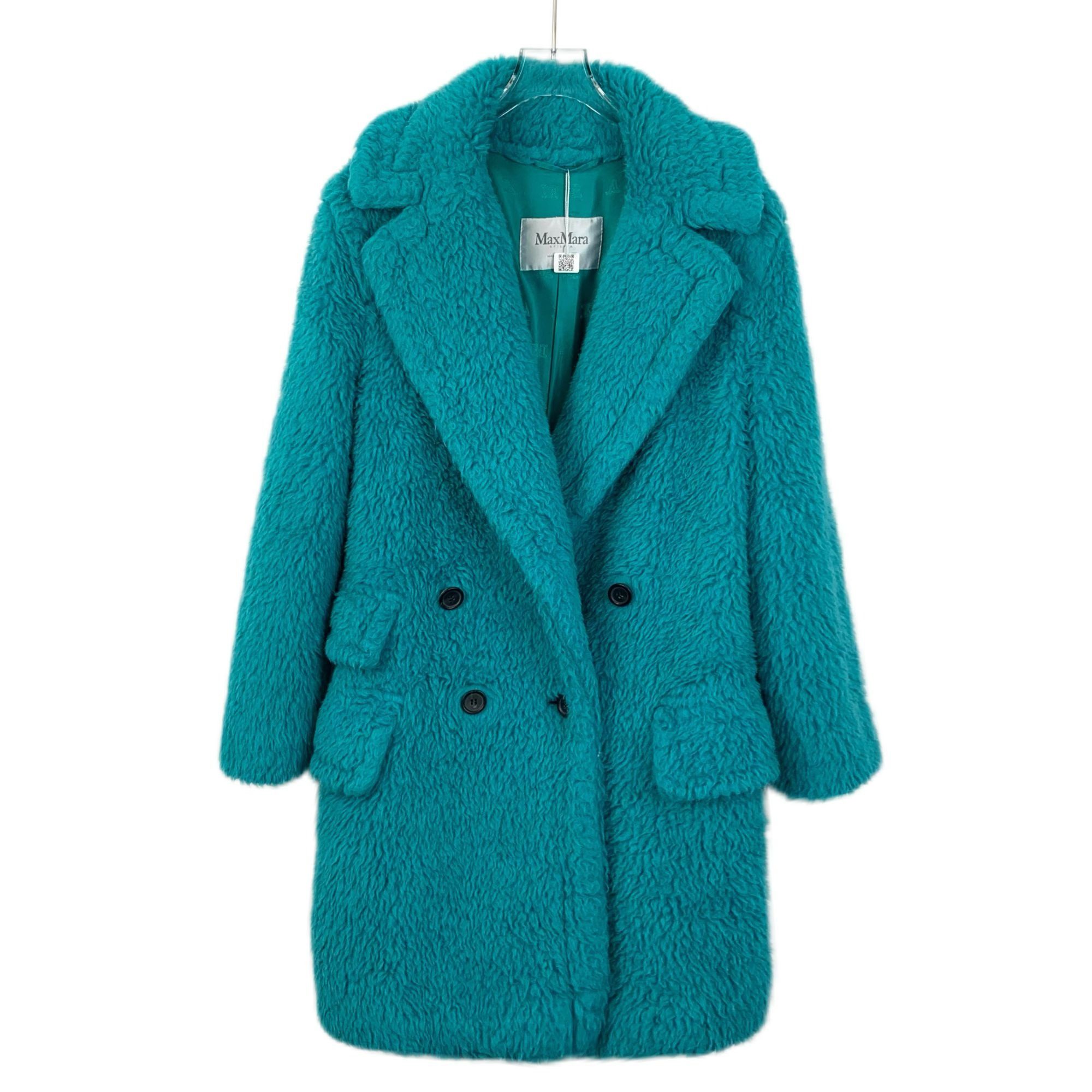 Max Mara Max Mara Turquoise Teddy Bear Wool & Alpaca Coat Womens Doub Size M / US 6-8 / IT 42-44 - 1 Thumbnail