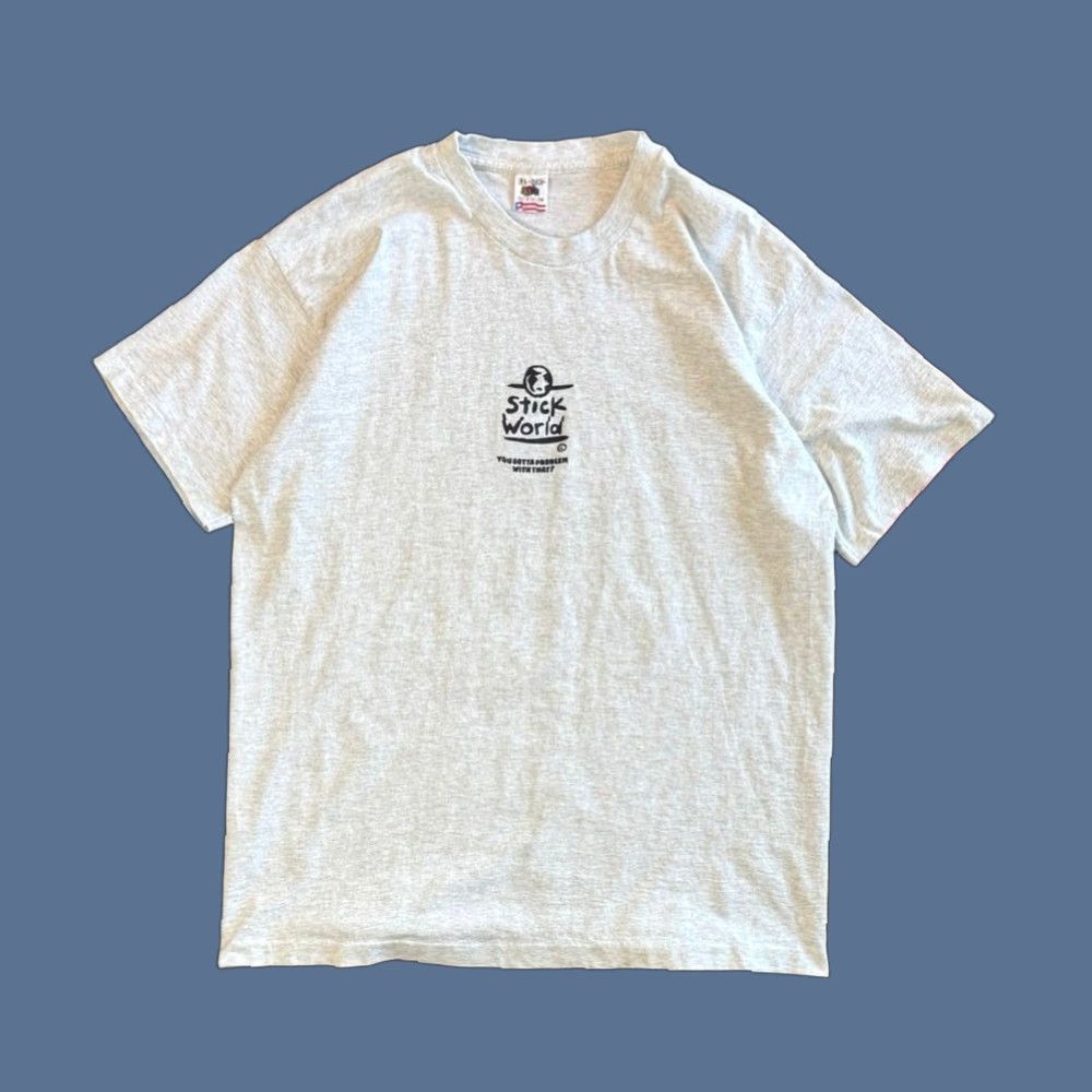 Fruit Of The Loom VINTAGE 90s Fruit of the Loom T-Shirt Shopaholic Shopping Humor Funny Gray XL Men M Shirts Size US XL / EU 56 / 4 - 1 Thumbnail