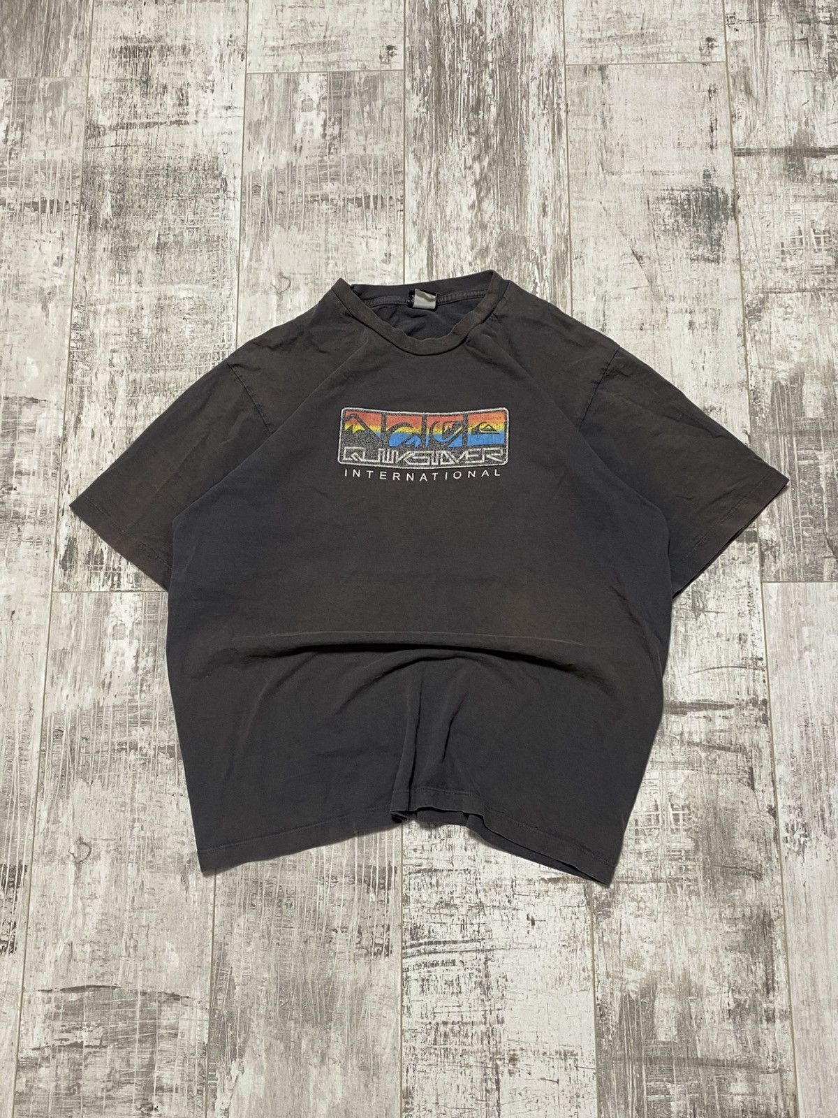 Quiksilver 🔥VINTAGE 00S QUIKSILVER DISTRESSED SURF T-SHIRT Size US XL / EU 56 / 4 - 1 Thumbnail