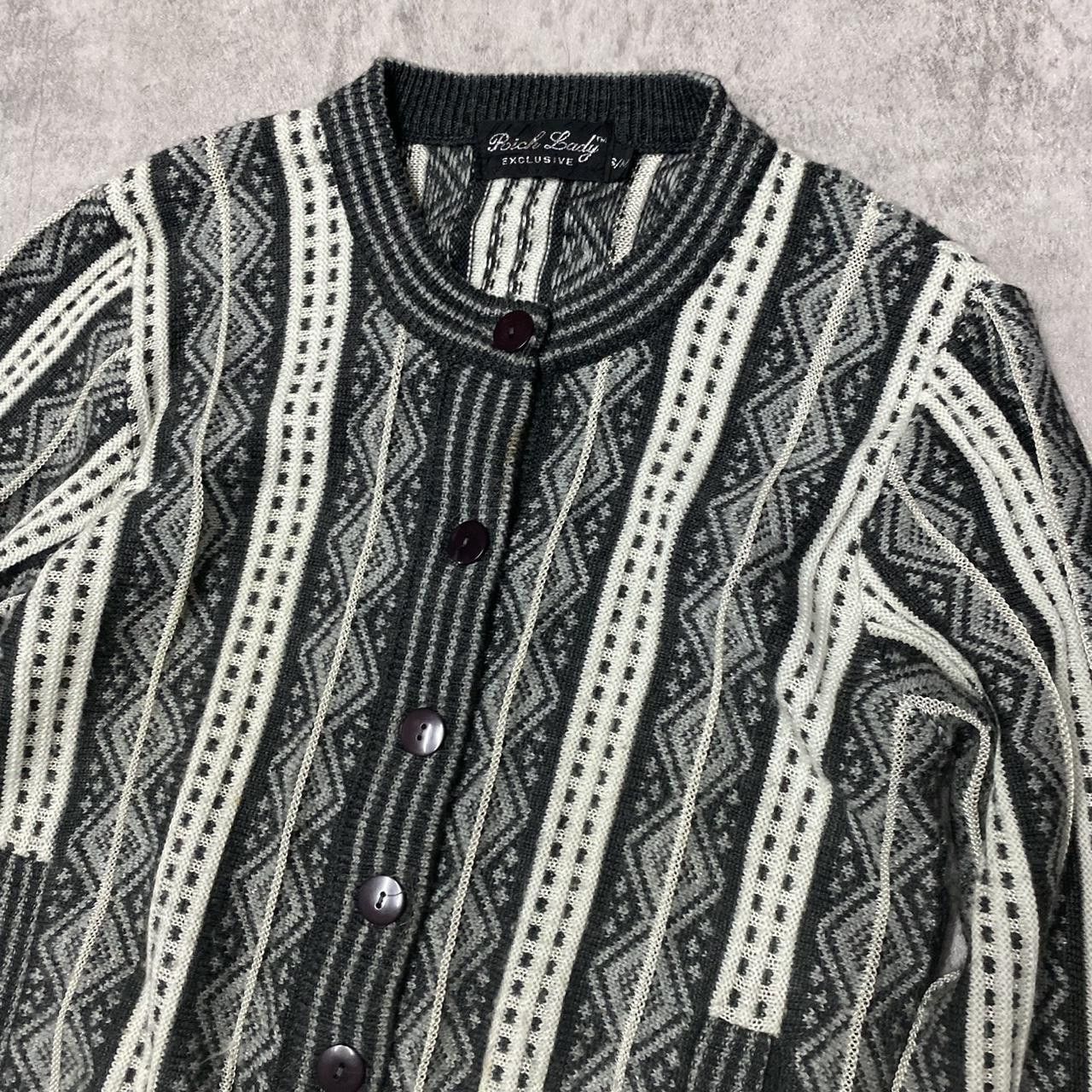 Other Black and white vintage 80s cardigan cardigan Size US S / EU 44-46 / 1 - 2 Thumbnail