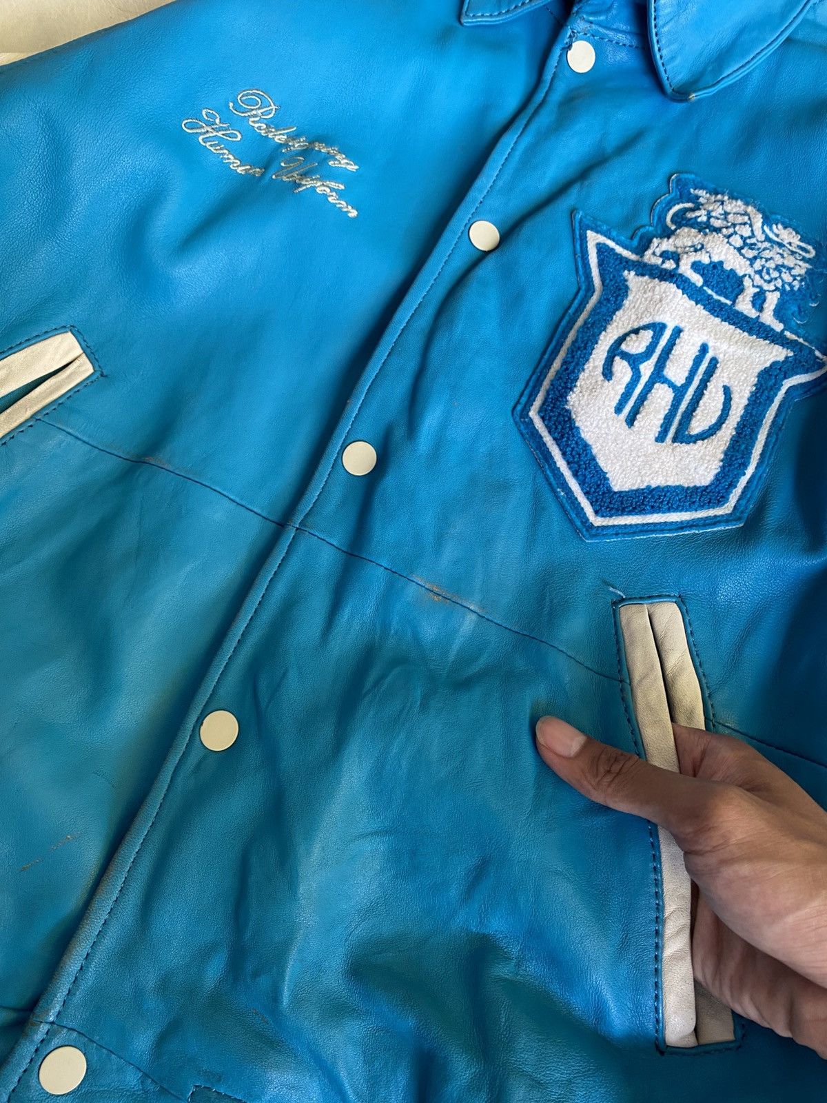 Rhude Zara Rhuigi Varsity Leather Jacket Size US M / EU 48-50 / 2 - 4 Thumbnail