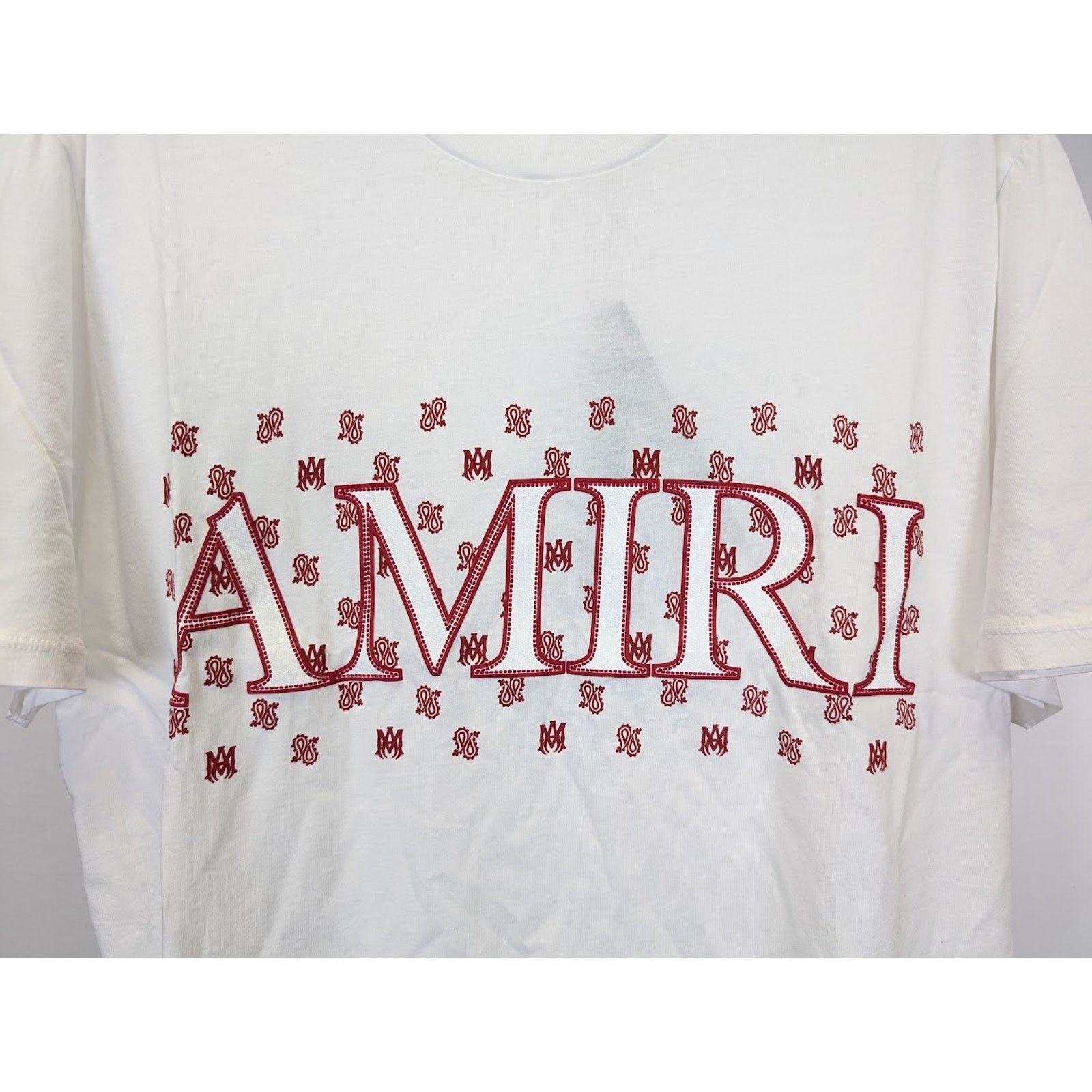 Amiri o1rshd1 Q:2 / Ma Paisley Short Sleeve T-Shirt in White Size US L / EU 52-54 / 3 - 7 Thumbnail
