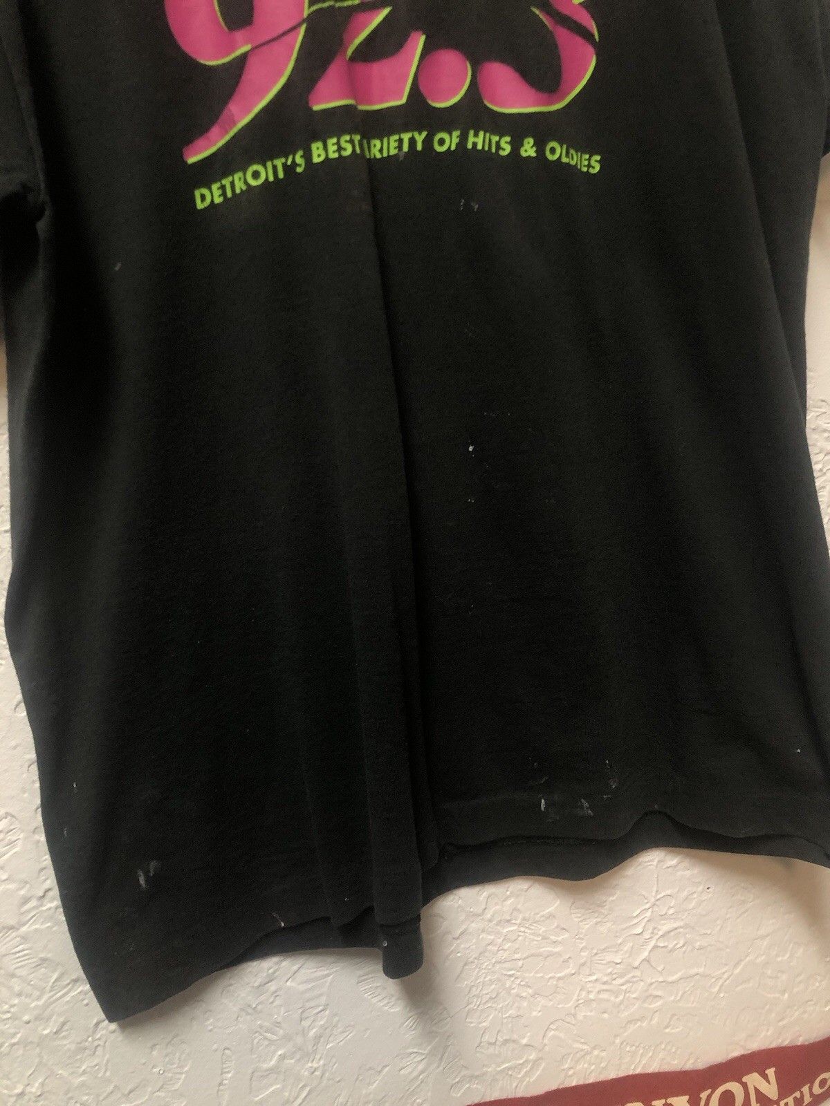 Vintage 90s Detroit Radio Station T Shirt 92.3 Paint Blac Oldies XL Size US XL / EU 56 / 4 - 5 Thumbnail
