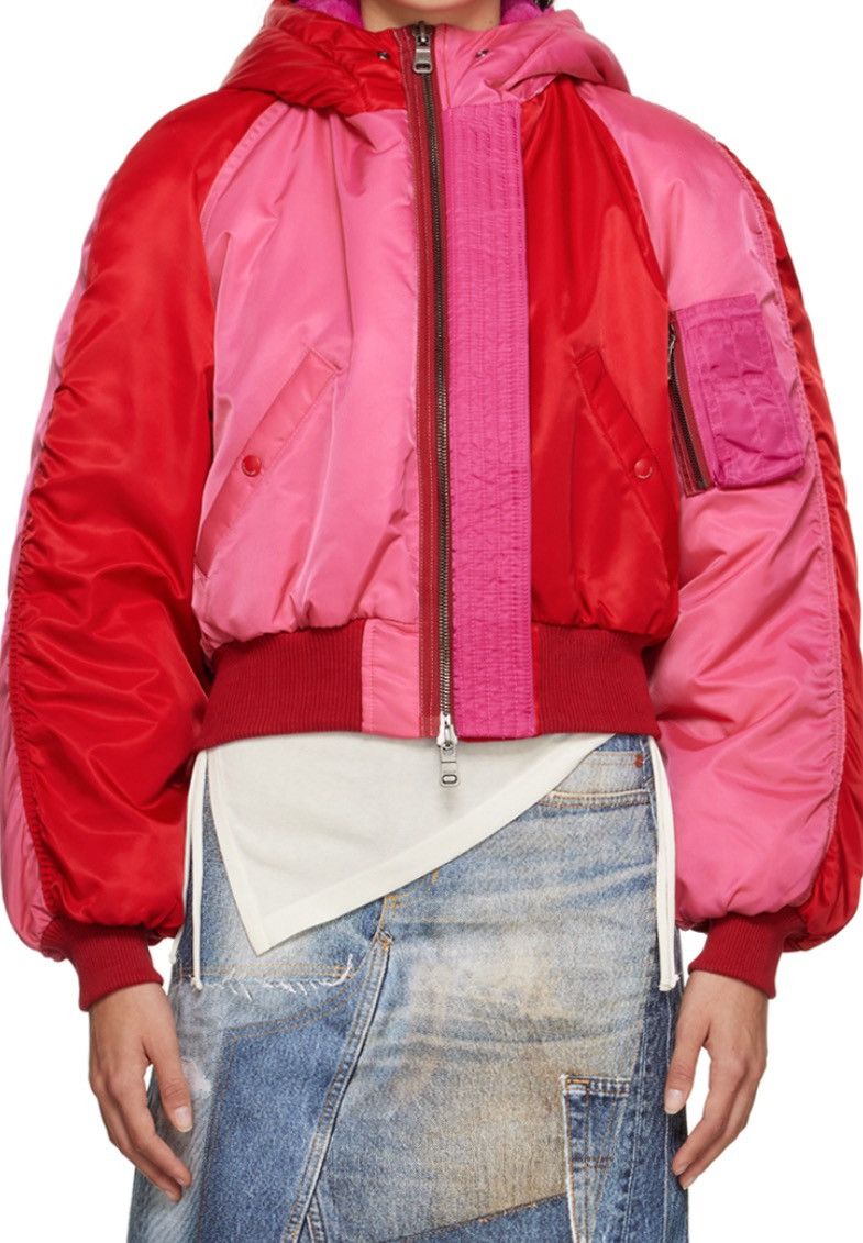 image of Andersson Bell Pink Kamila Bomber Jacket, Women's (Size Small)