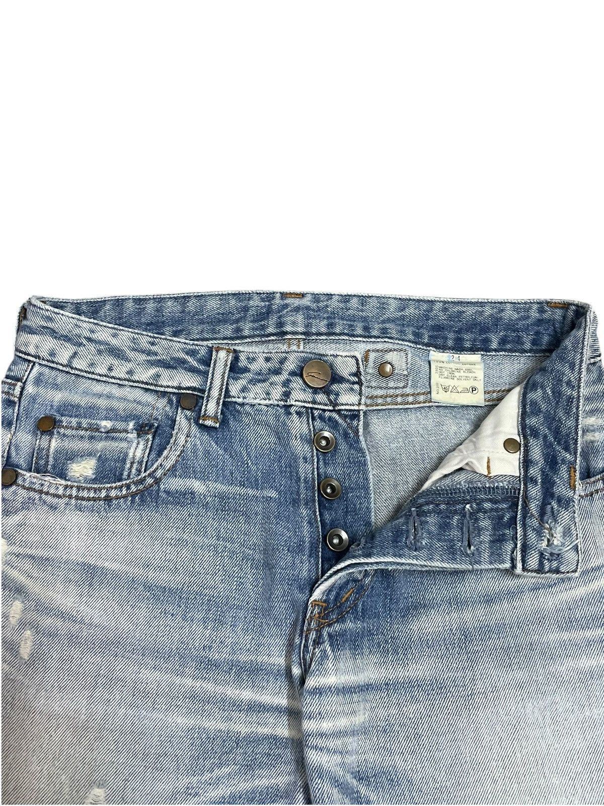 Vintage Japanese Stunning Lure Buckle Back Fade Wash Jeans