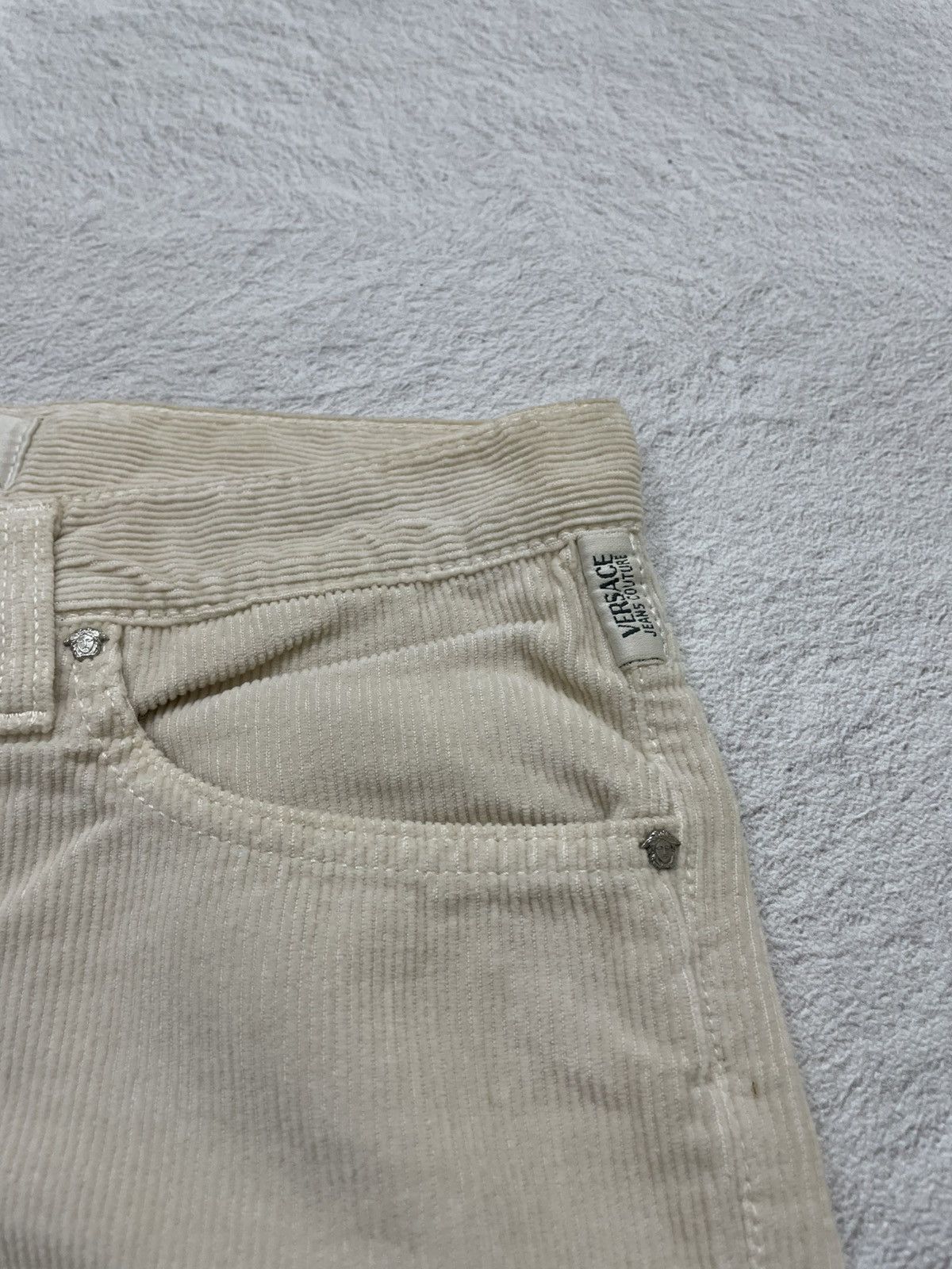 Versace Versace Vintage Cream Corduroy Pants Y2K Size US 29 - 5 Thumbnail