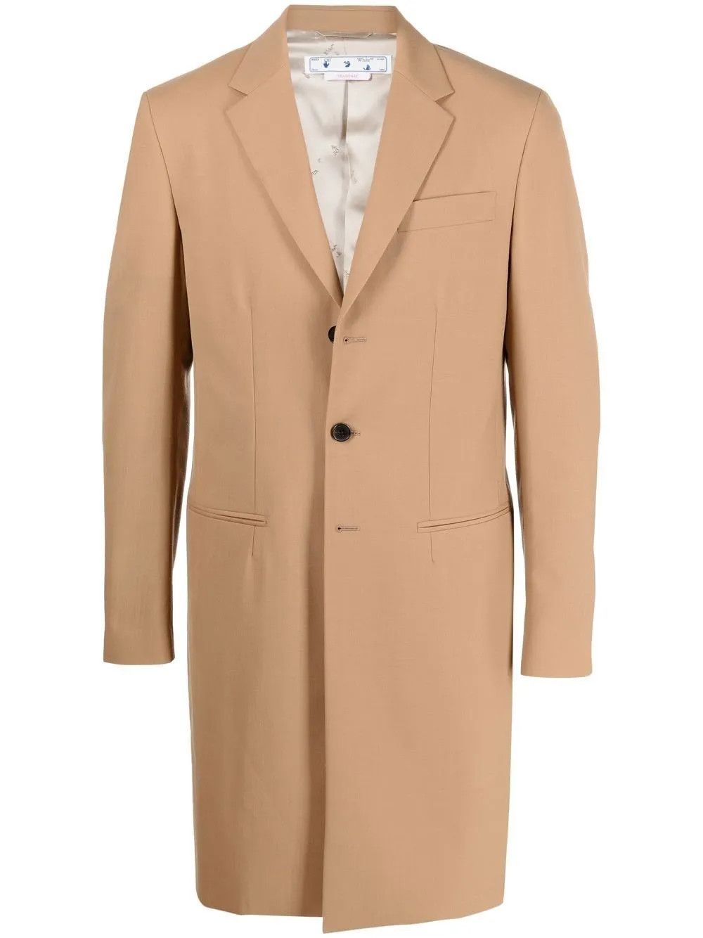 Off-White o1y0225 Coat in Camel Size US S / EU 44-46 / 1 - 1 Thumbnail