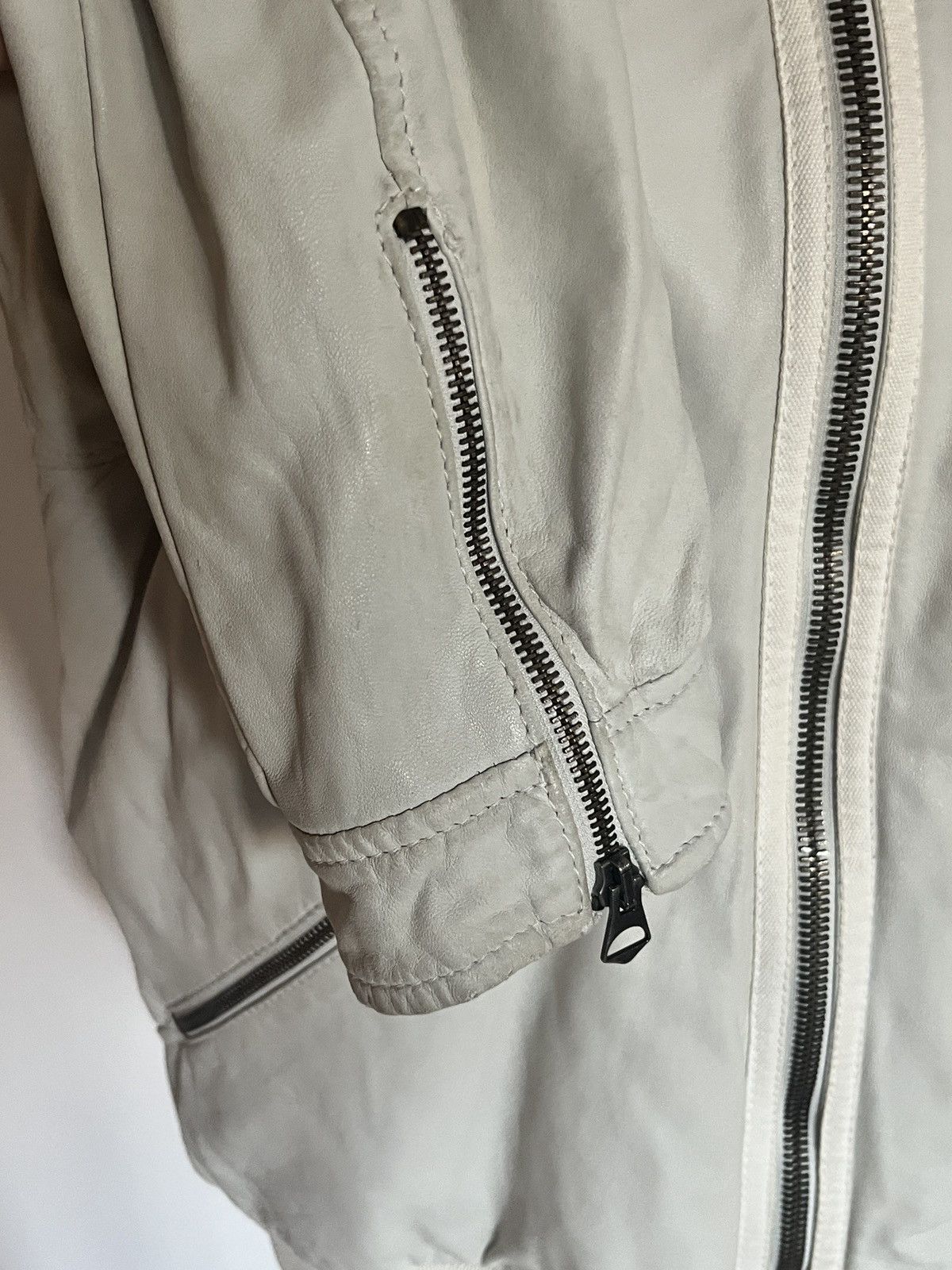 Armani Collezioni Armani 7 Zip Leather Jacket Size US L / EU 52-54 / 3 - 3 Thumbnail
