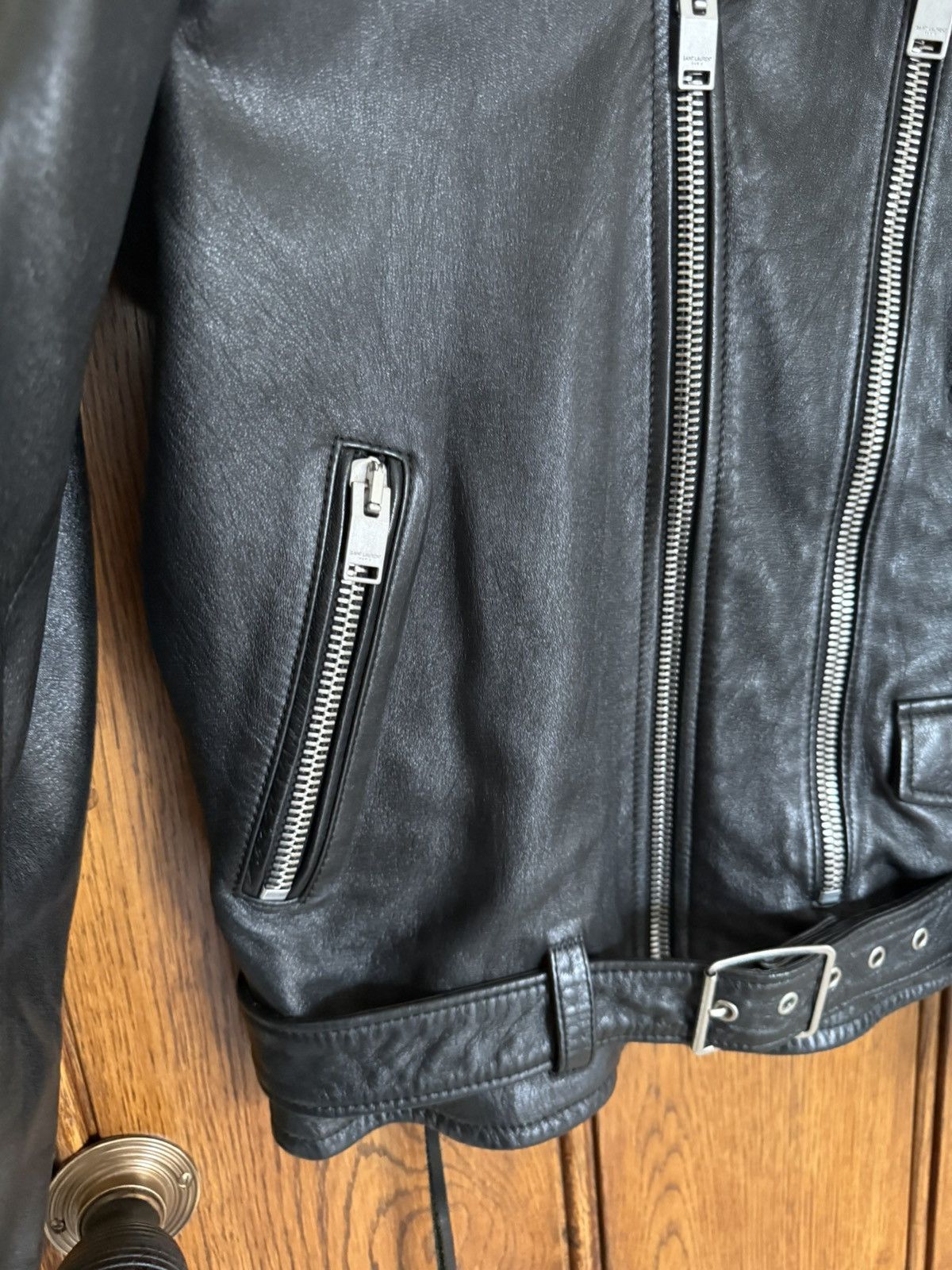 Saint Laurent Paris Saint Laurent Bloodluster leather L17 biker jacket Grail 50 Size US M / EU 48-50 / 2 - 13 Thumbnail