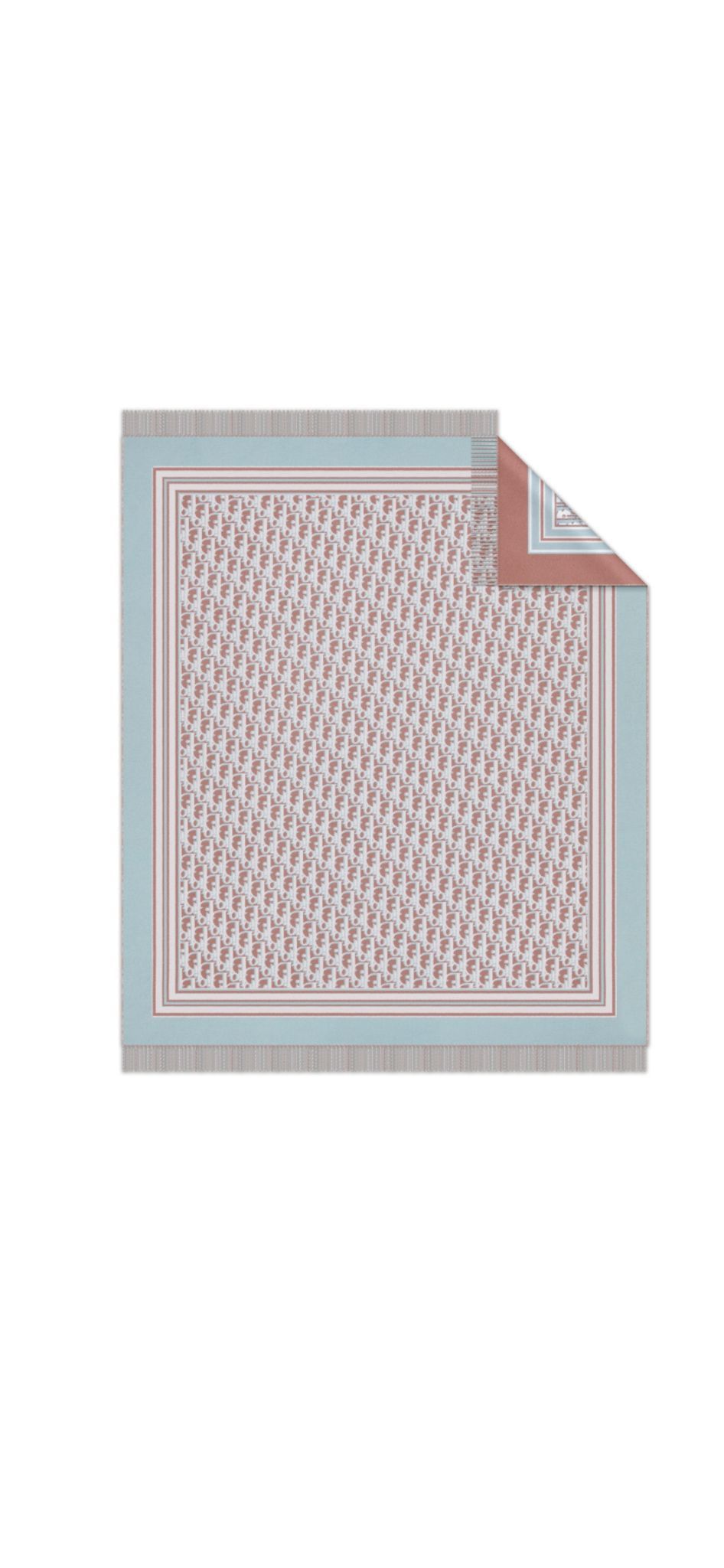 Dior o1w1db10924 Size: OS / Oblique Blanket in Plum/Light Gray Size ONE SIZE - 2 Thumbnail