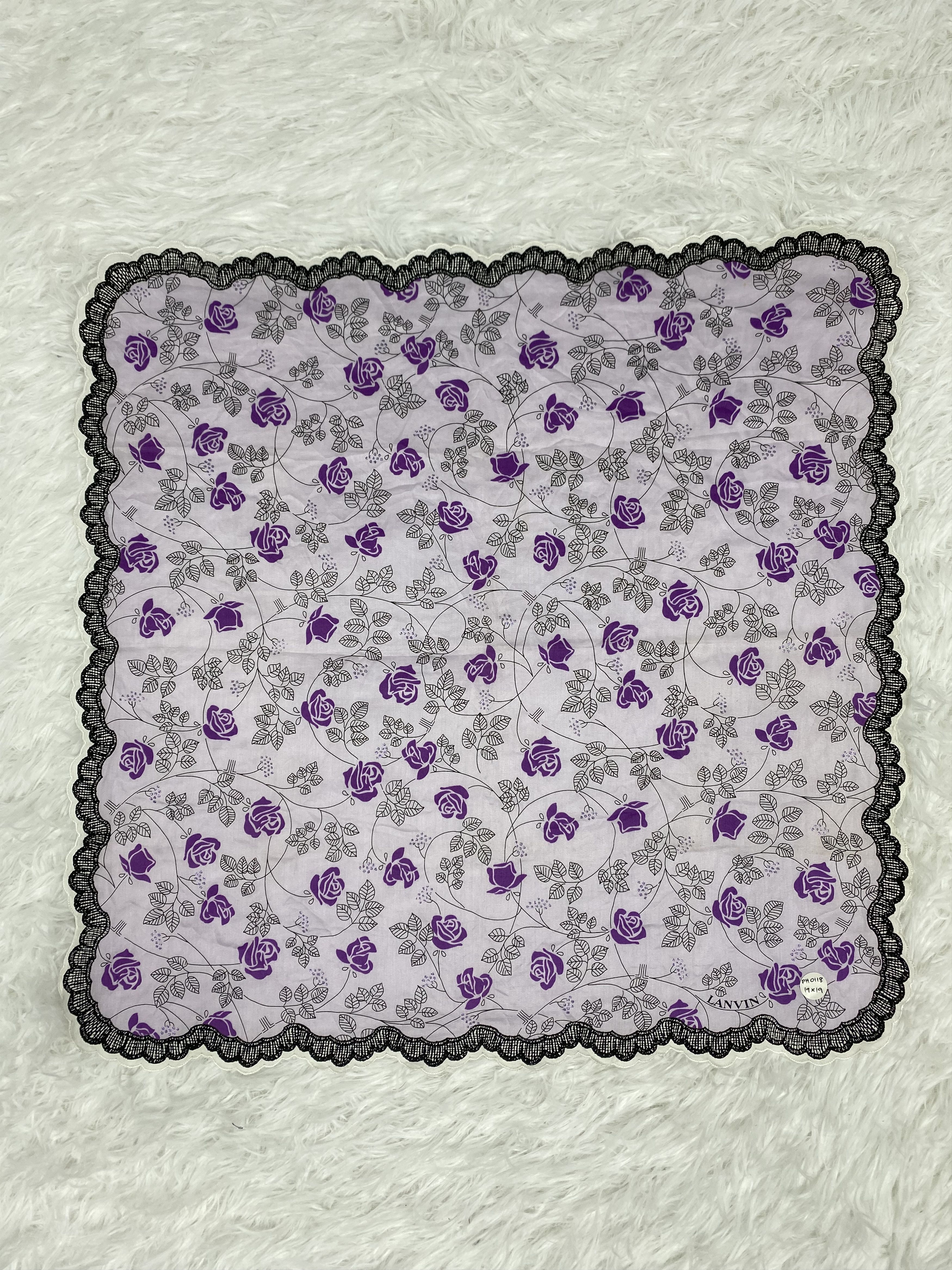 Lanvin Vintage Lanvin Handkerchief PH0118 Size ONE SIZE - 3 Thumbnail