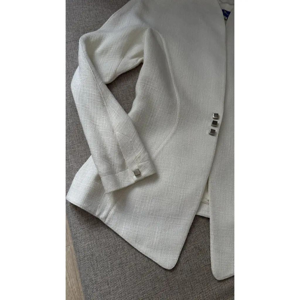 Thierry Mugler Thierry Mugler Paris Sculpted Avant-Garde Blazer White FR 38 Size S / US 4 / IT 40 - 5 Thumbnail