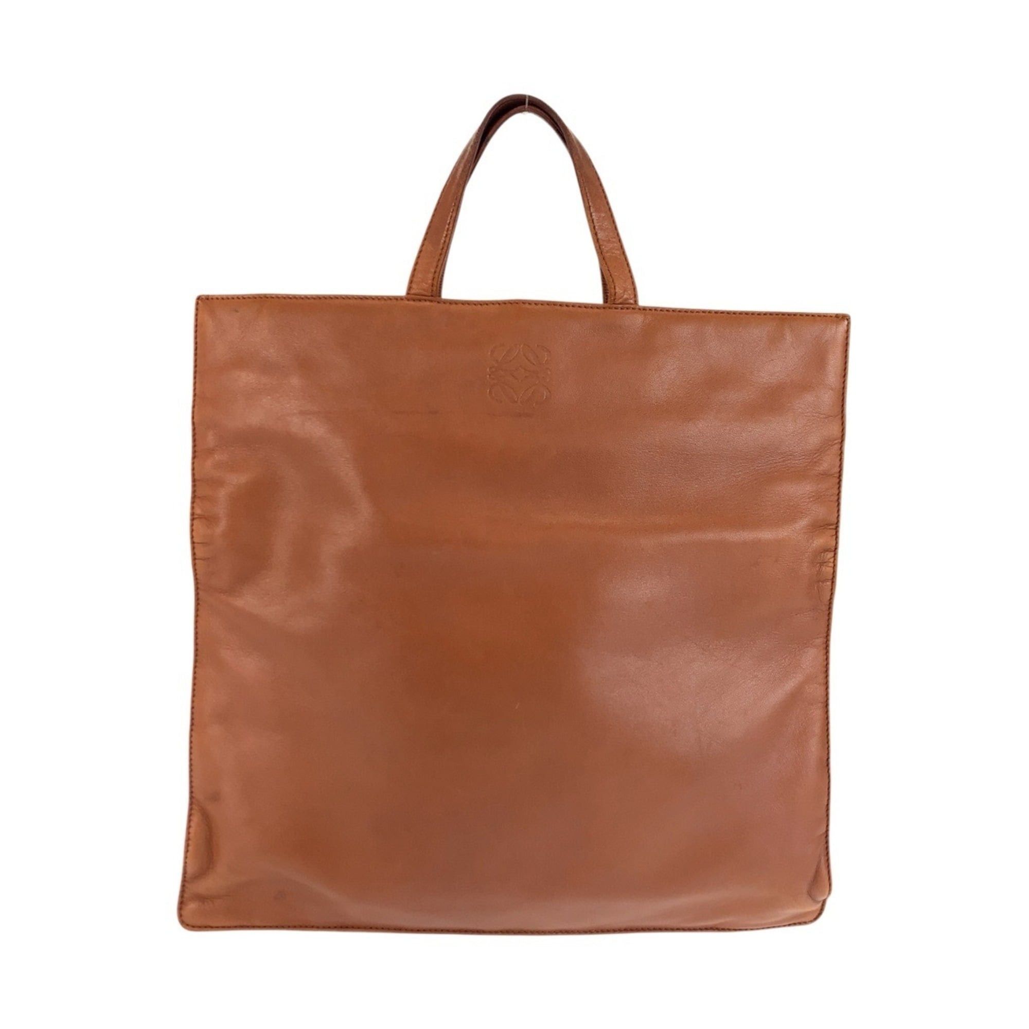 Loewe LOEWE Anagram Brown Camel Gold Hardware Leather Tote Bag Handbag for Women Size ONE SIZE - 1 Thumbnail