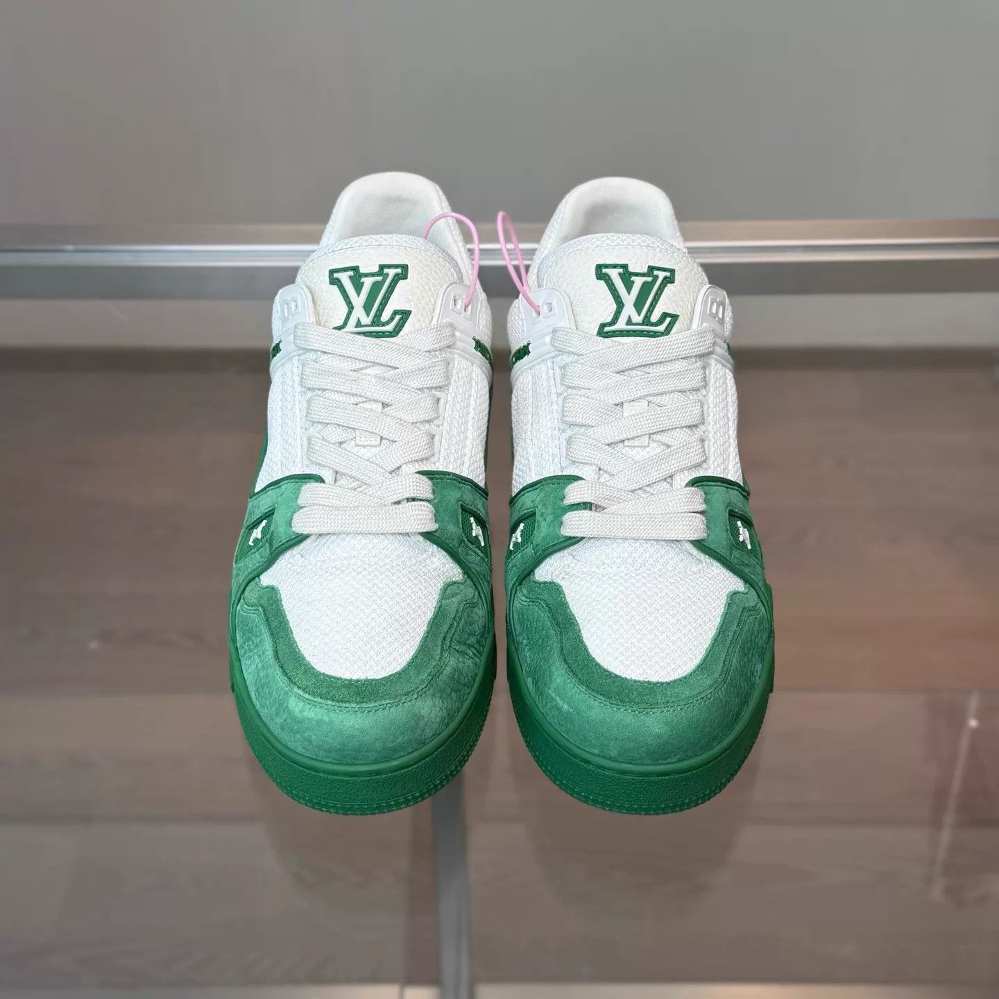 Louis Vuitton LV Trainer White Green Colorblock Men's UK9 99 Size US 10 / EU 43 - 5 Thumbnail