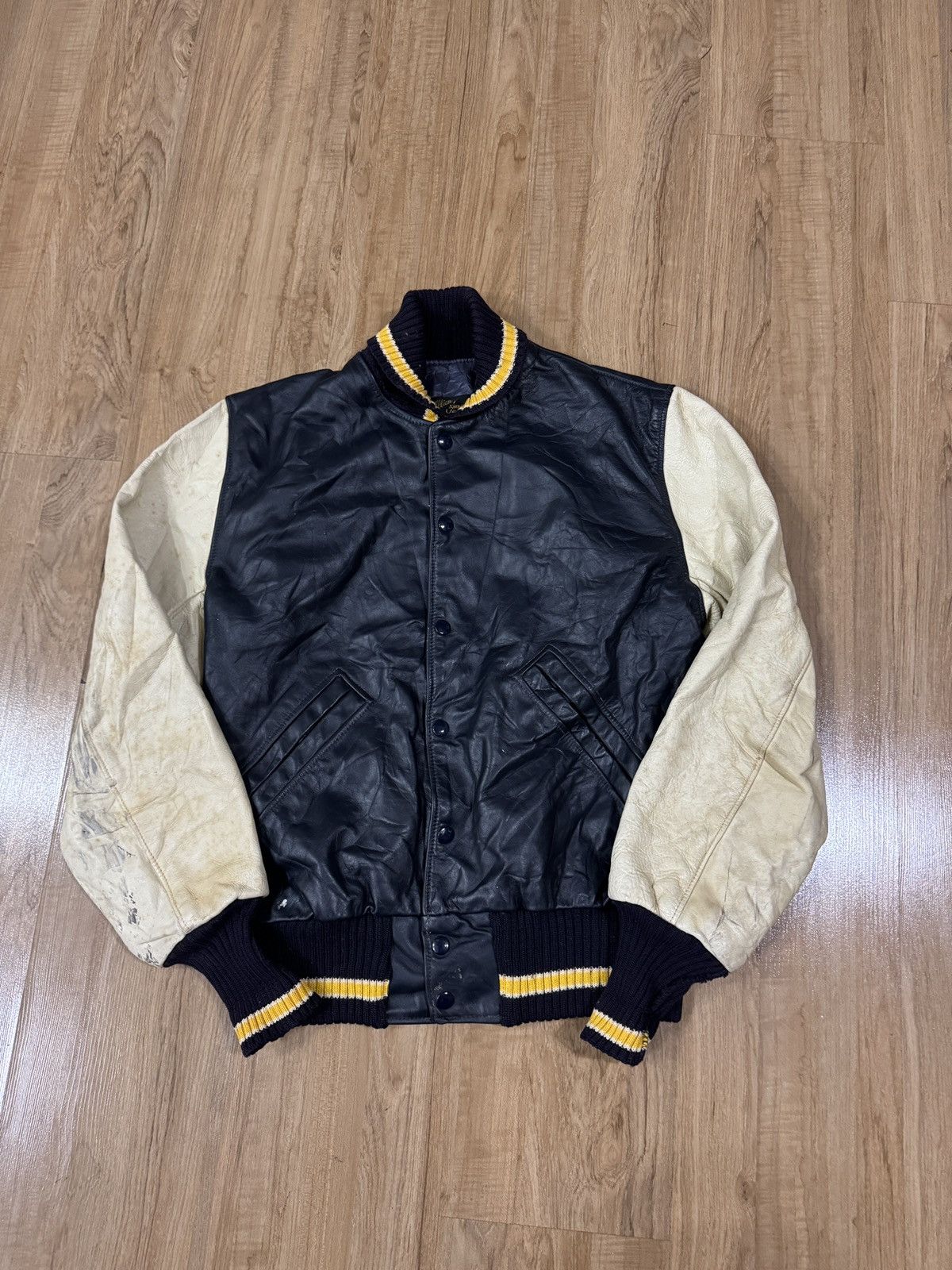 Other VINTAGE 70’s ALBION FULL LEATHER VARSITY jacket Size US M / EU 48-50 / 2 - 2 Thumbnail