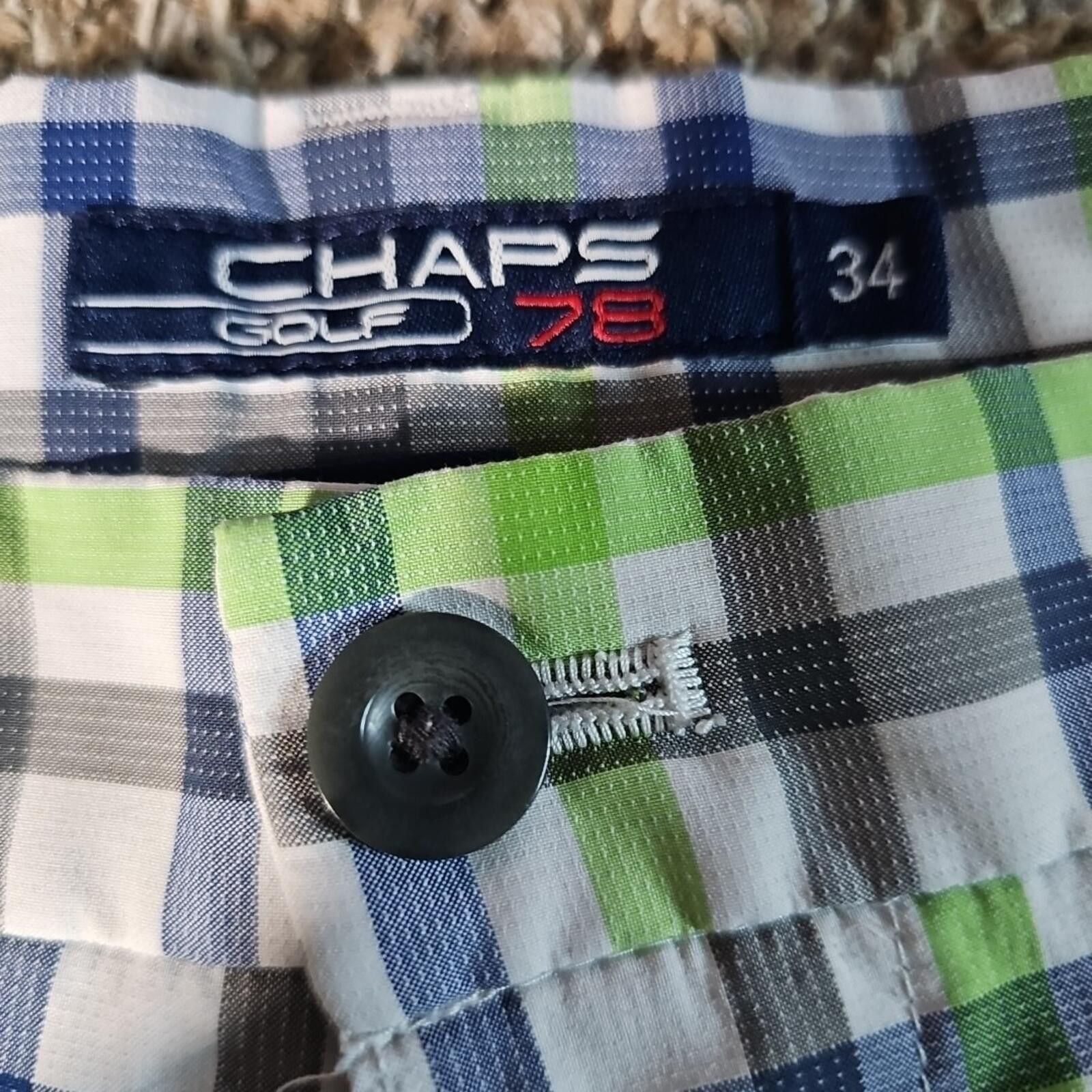 Chaps Chaps Golf 78 Colorful Green Blue Plaid UV Shorts Sz 34 Size US 34 / EU 50 - 2 Thumbnail