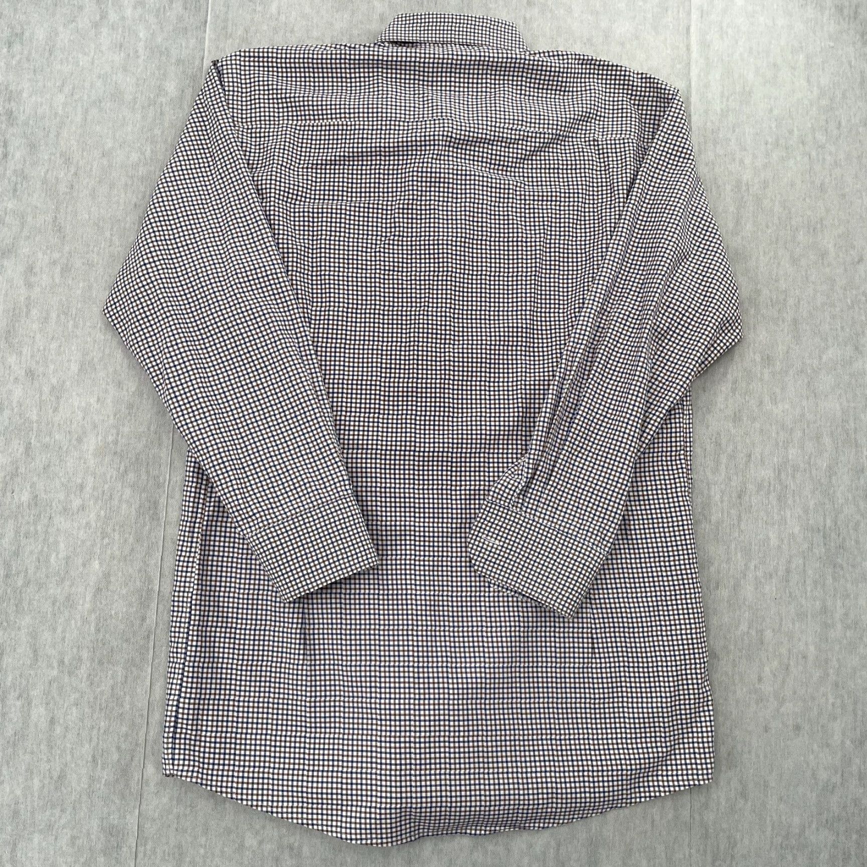 Eton Eton Shirt Adult L Slim Multicolor Blue Brown Check Button Up Long Sleeve Mens Size US L / EU 52-54 / 3 - 2 Thumbnail