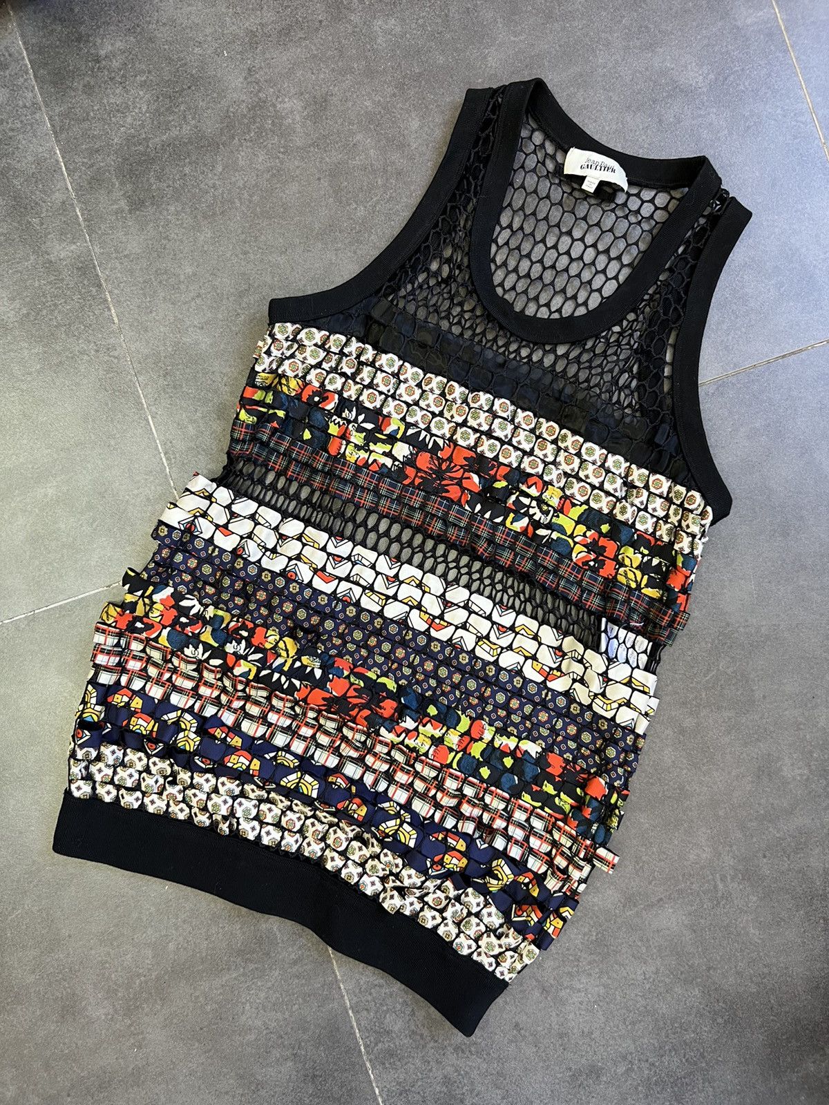 Jean Paul Gaultier Jean Paul Gaultier mesh geometric psychedelic print dress Size M / US 6-8 / IT 42-44 - 4 Thumbnail