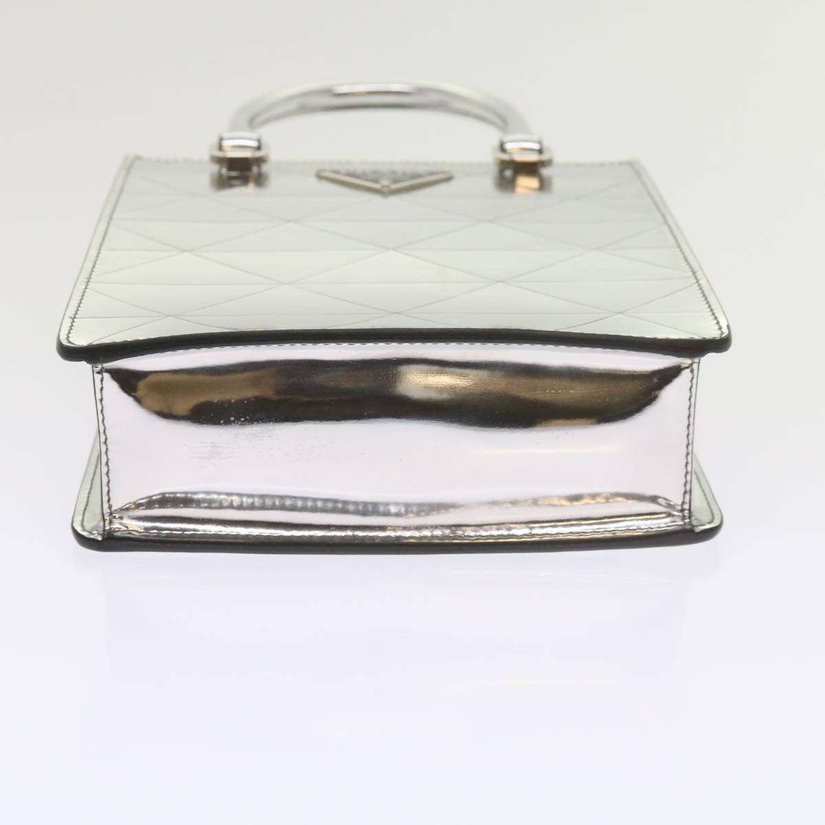 Prada PRADA Hand Bag Metallic Leather Silver Size ONE SIZE - 6 Thumbnail