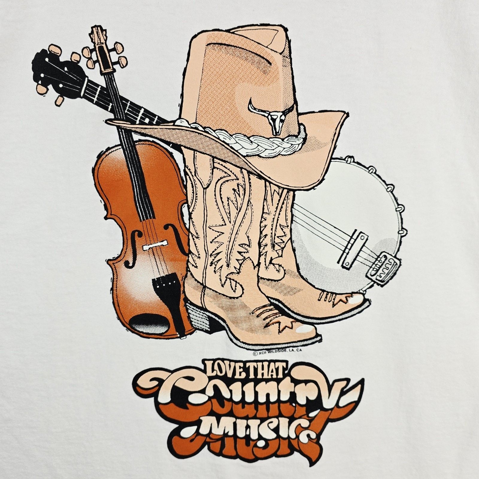 Other Vintage Love That Country Music Shirt XL White Boots Hat Size US XL / EU 56 / 4 - 3 Thumbnail