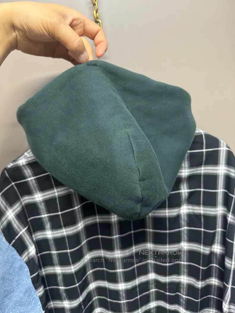 Balenciaga Balenciaga Denim Patchwork Hooded Shirt Size XS / US 0-2 / IT 36-38 - 5 Thumbnail