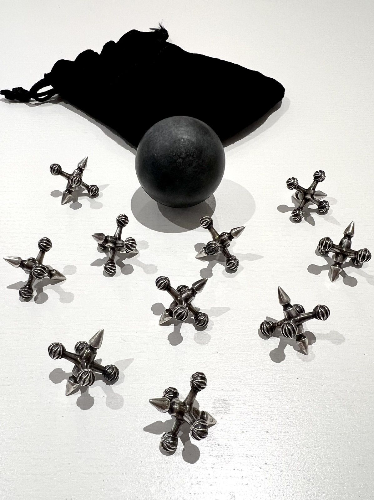 Chrome Hearts Chrome Hearts Silver Jacks Game Set Size ONE SIZE - 3 Thumbnail