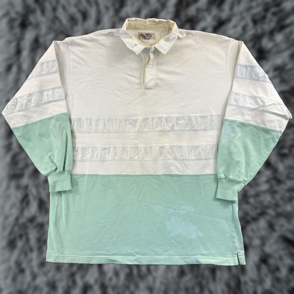 Vintage VINTAGE St John's Bay Shirt Mens XL Striped Long Sleeve Rugby 90s Polo Striped Size US XL / EU 56 / 4 - 1 Thumbnail