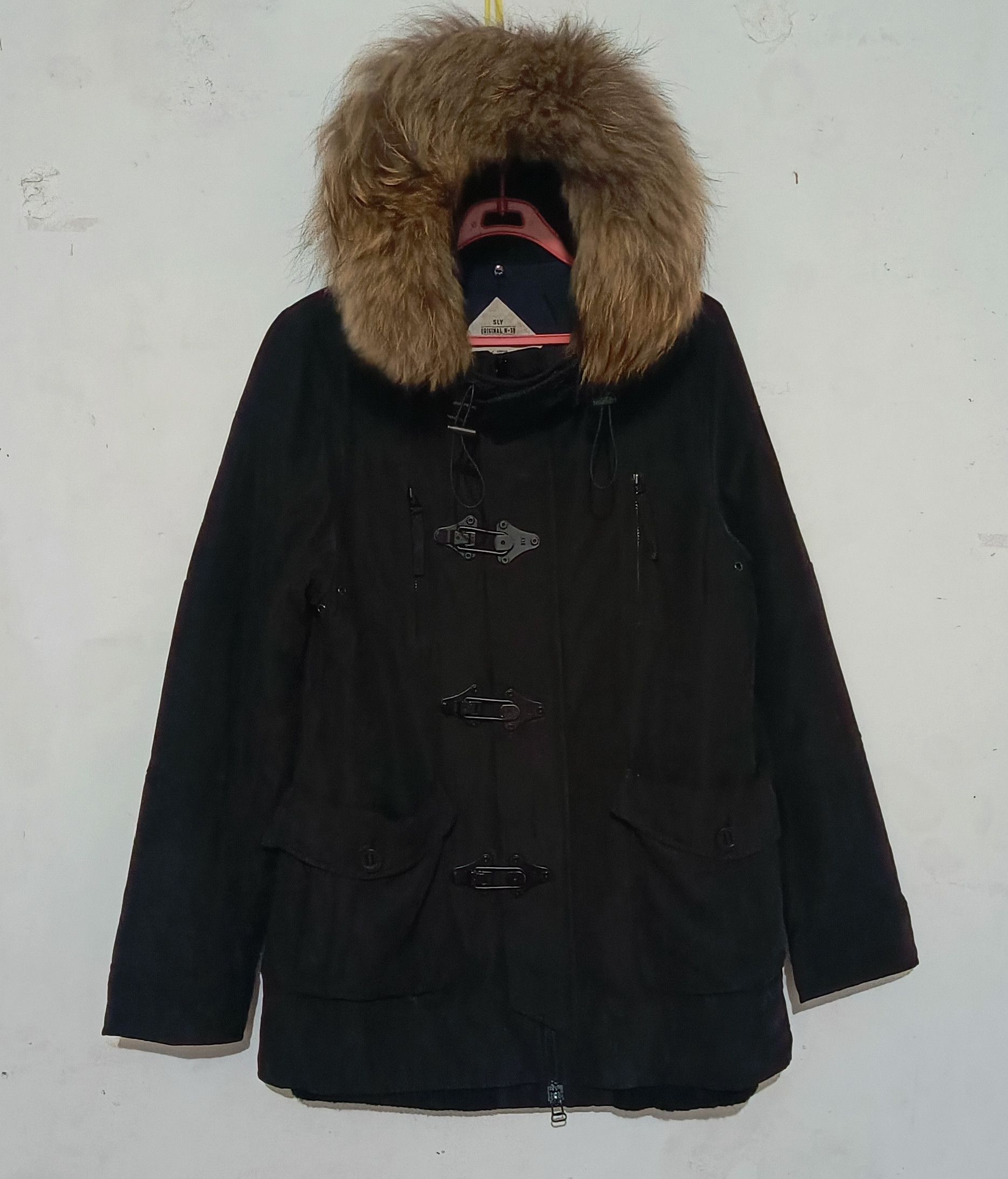 If Six Was Nine × Japanese Brand × Le Grande Bleu (L.G.B.) SLY Gimmick Raccoon Fur Parka Cargo Jacket Size US S / EU 44-46 / 1 - 2 Thumbnail
