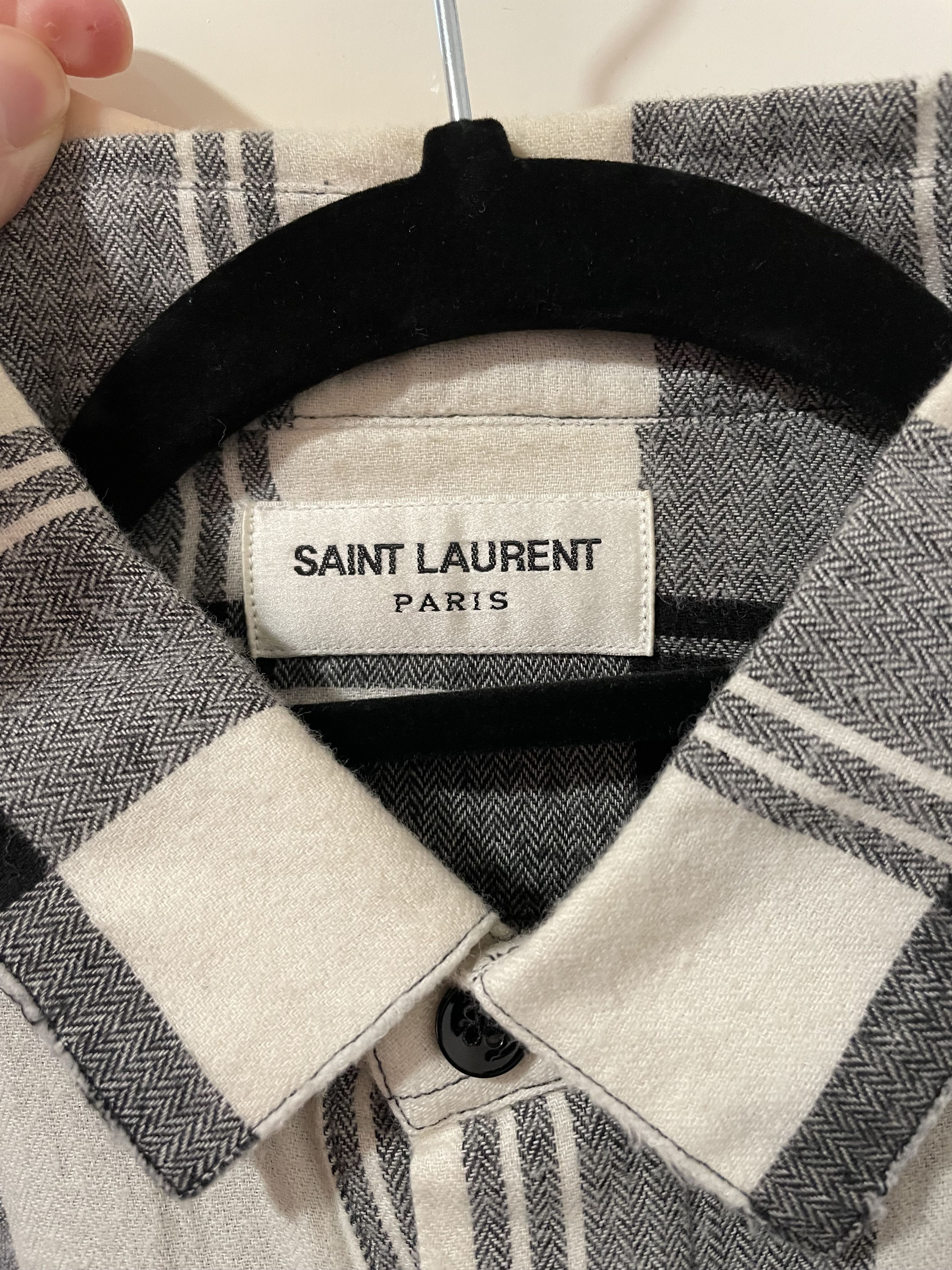 Saint Laurent Paris Plaid Checkered Shirt size 41/16 Size US L / EU 52-54 / 3 - 4 Thumbnail