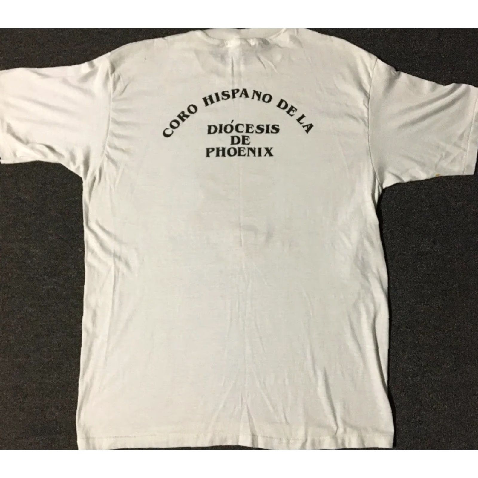 Vintage VINTAGE Pope John Paul II Phoenix AZ Faded Tour Shirt L White Jesus Christ Lord 80s Grunge USA Religion Religion Mens Shirt Size US L / EU 52-54 / 3 - 2 Thumbnail
