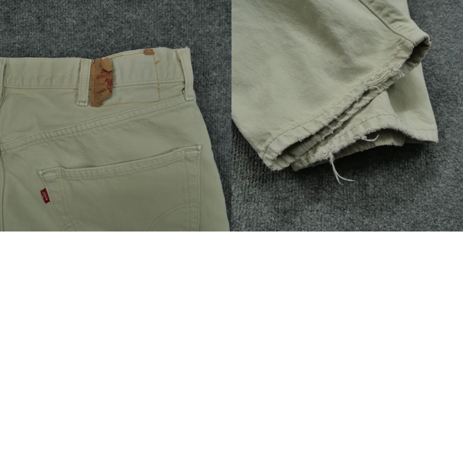 Levi's VINTAGE Levi's 501 Jeans Mens 38x30 Tan Khaki Button Fly Denim Straight Grunge 90s Pockets Distressed Mens Size US 37 - 10 Thumbnail
