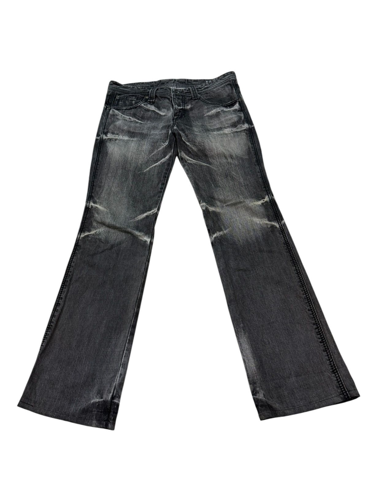 パンツ 00s semanticdesign flare damage denim L Semantic Design 00s Flared Denim – firstfinal