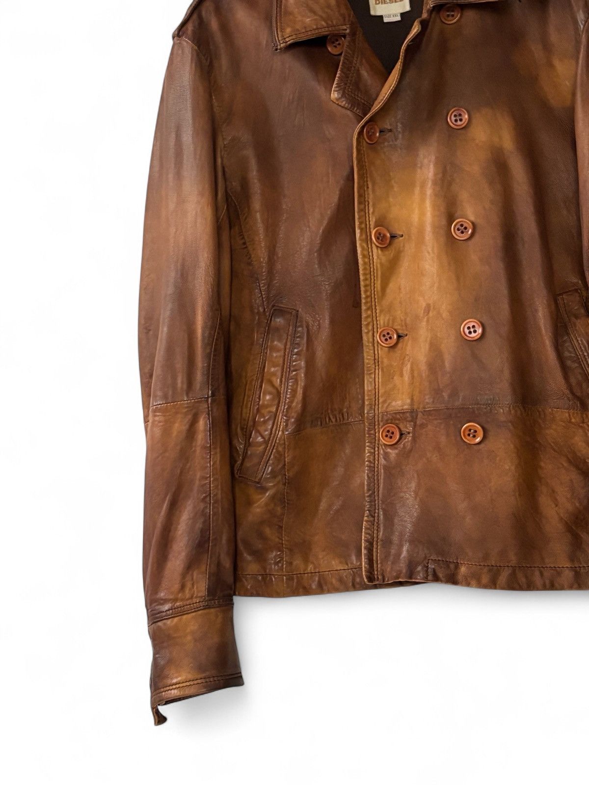 Diesel Vintage Diesel Leather Jacket Size US XXL / EU 58 / 5 - 6 Thumbnail