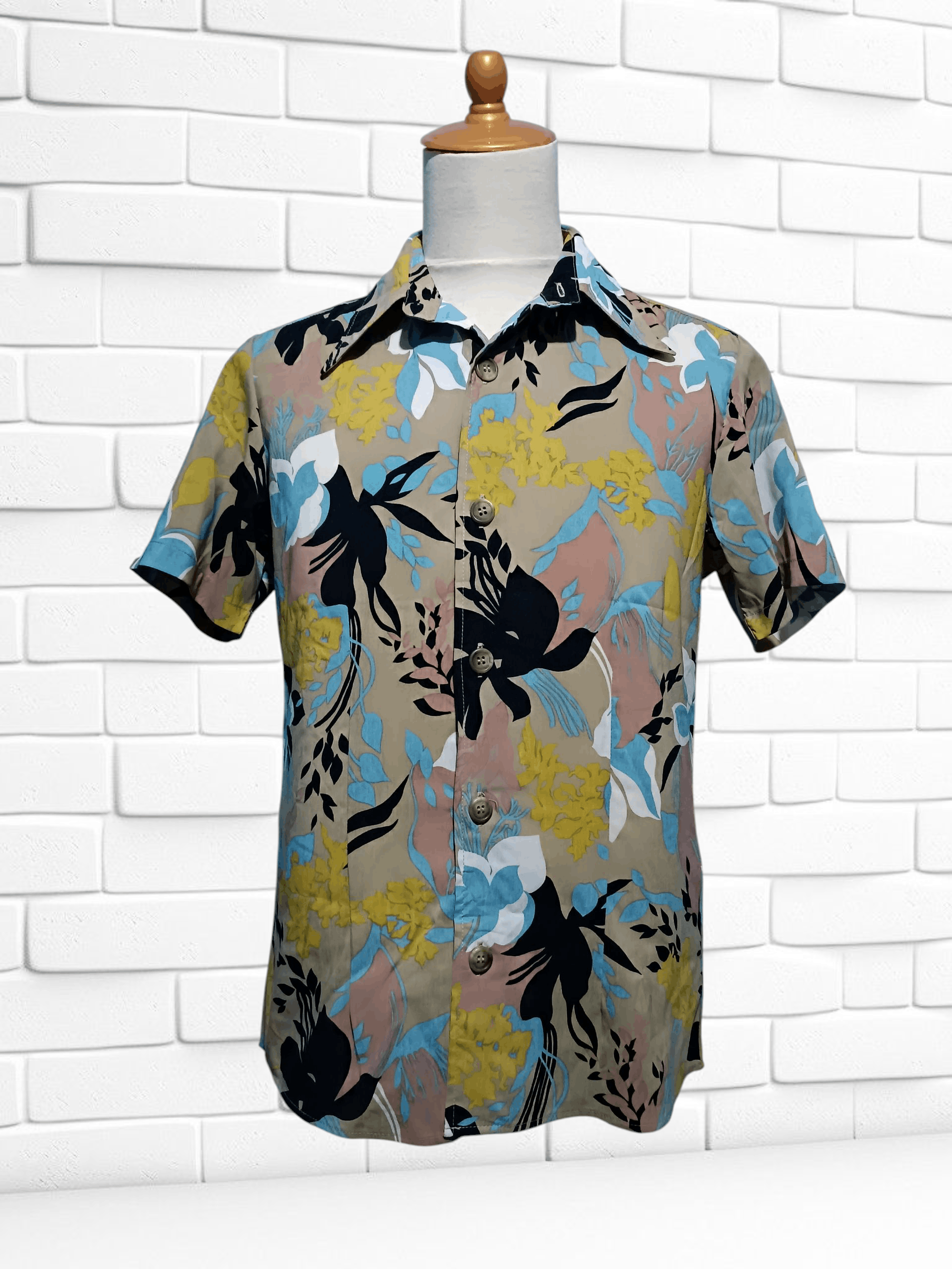 Tornado Mart Tornado Mart Flower Print Short Sleeve Shirt Size US M / EU 48-50 / 2 - 1 Thumbnail