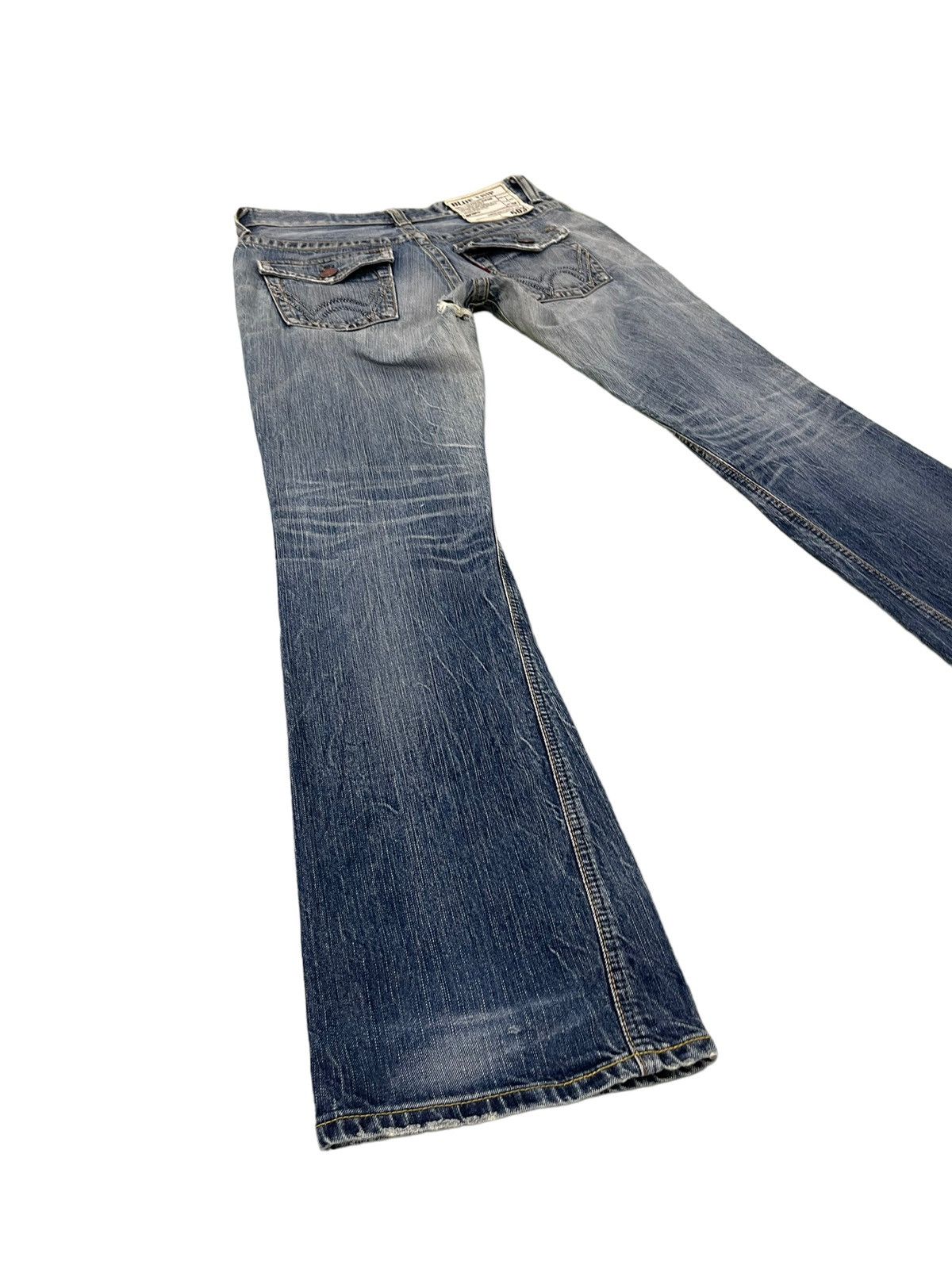 Edwin Flare Jeans Edwin Japan Distress Low Rise Boot Cut 7🟦3 Size US 30 / EU 46 - 11 Thumbnail