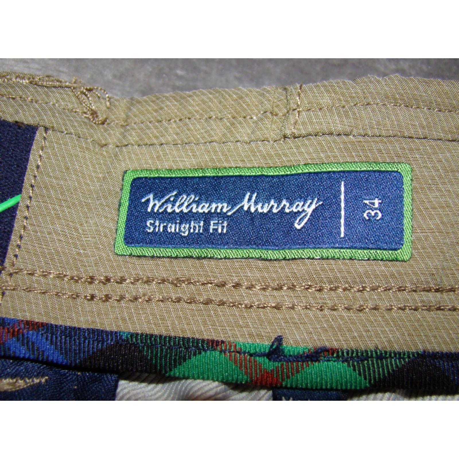 Vintage William Murray Men's 34 Light Green Straight Fit Performance Chino Golf Shorts Size US 34 / EU 50 - 6 Thumbnail