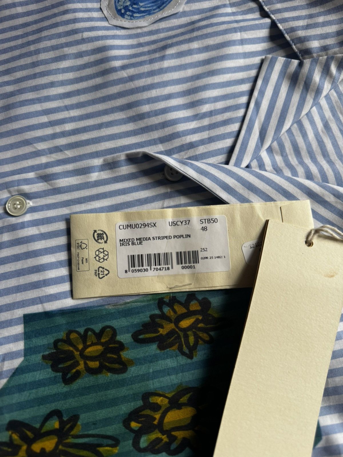 Marni Marni Striped Patchwork Shirt Size US M / EU 48-50 / 2 - 8 Thumbnail