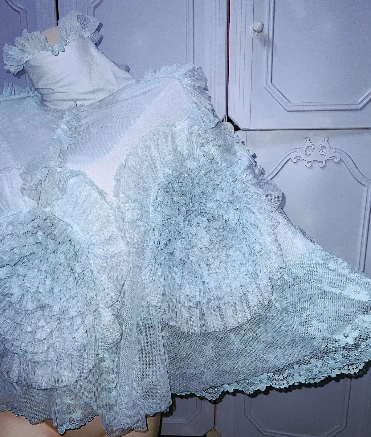 Japanese Brand Dollcake lace chiffon Princess cape👸🏻🧝🏻‍♀️ Size ONE SIZE - 6 Thumbnail