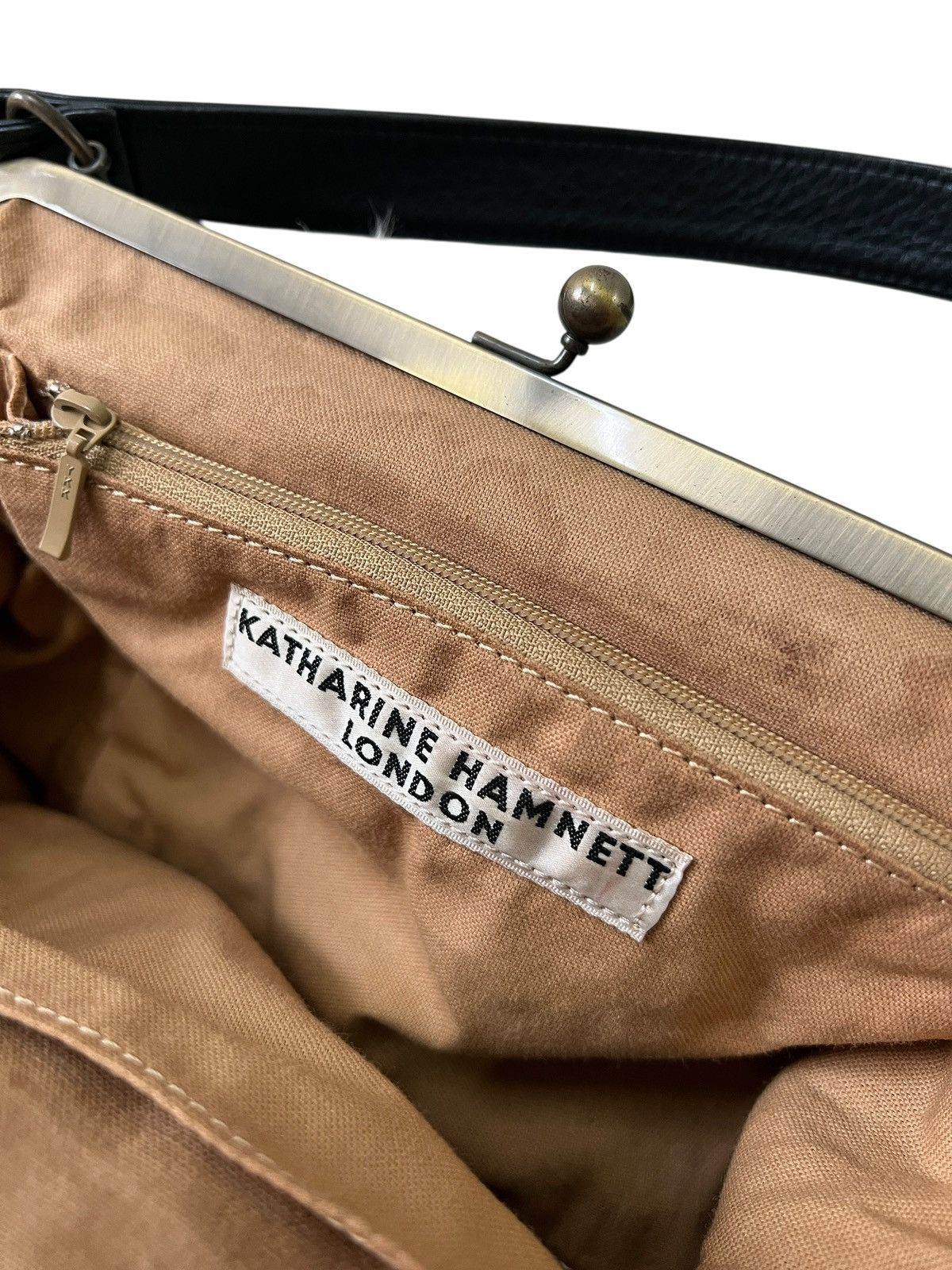 Katharine Hamnett London 1990s Katharine Hamnett London Fur Handle Bag Size ONE SIZE - 16 Thumbnail