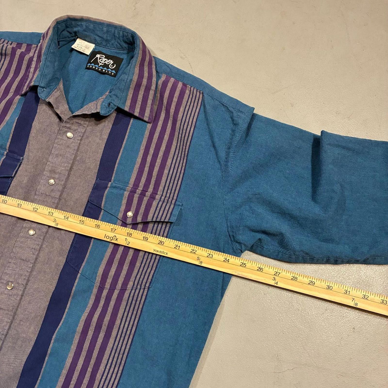 Roper Vintage Roper Rodeo Blue Western Pearl Snap Shirt Size US L / EU 52-54 / 3 - 6 Thumbnail