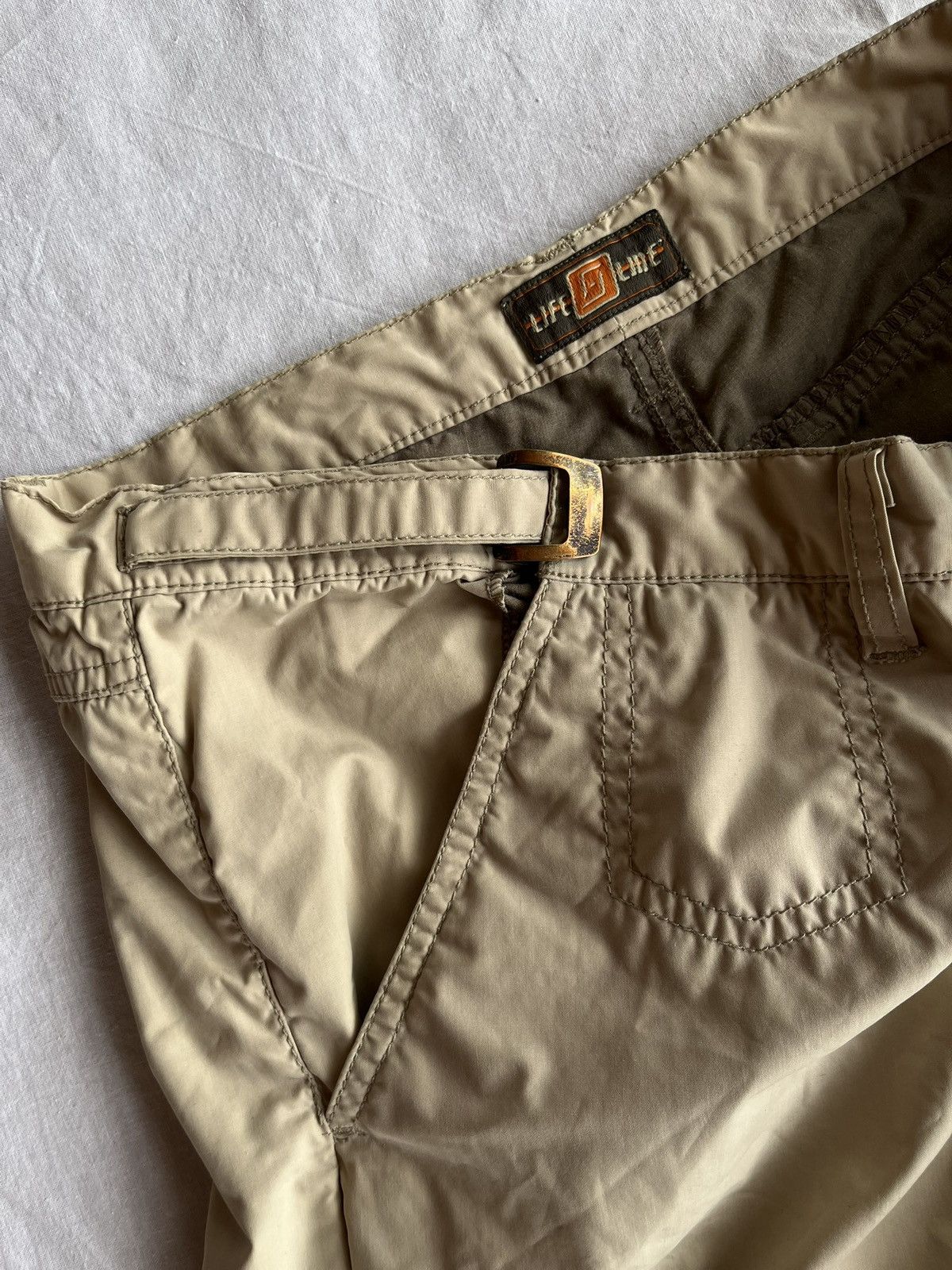 Japanese Brand Vintage Y2K Tech Cargo Pants – Khaki Nylon Utility Size US 32 / EU 48 - 5 Thumbnail