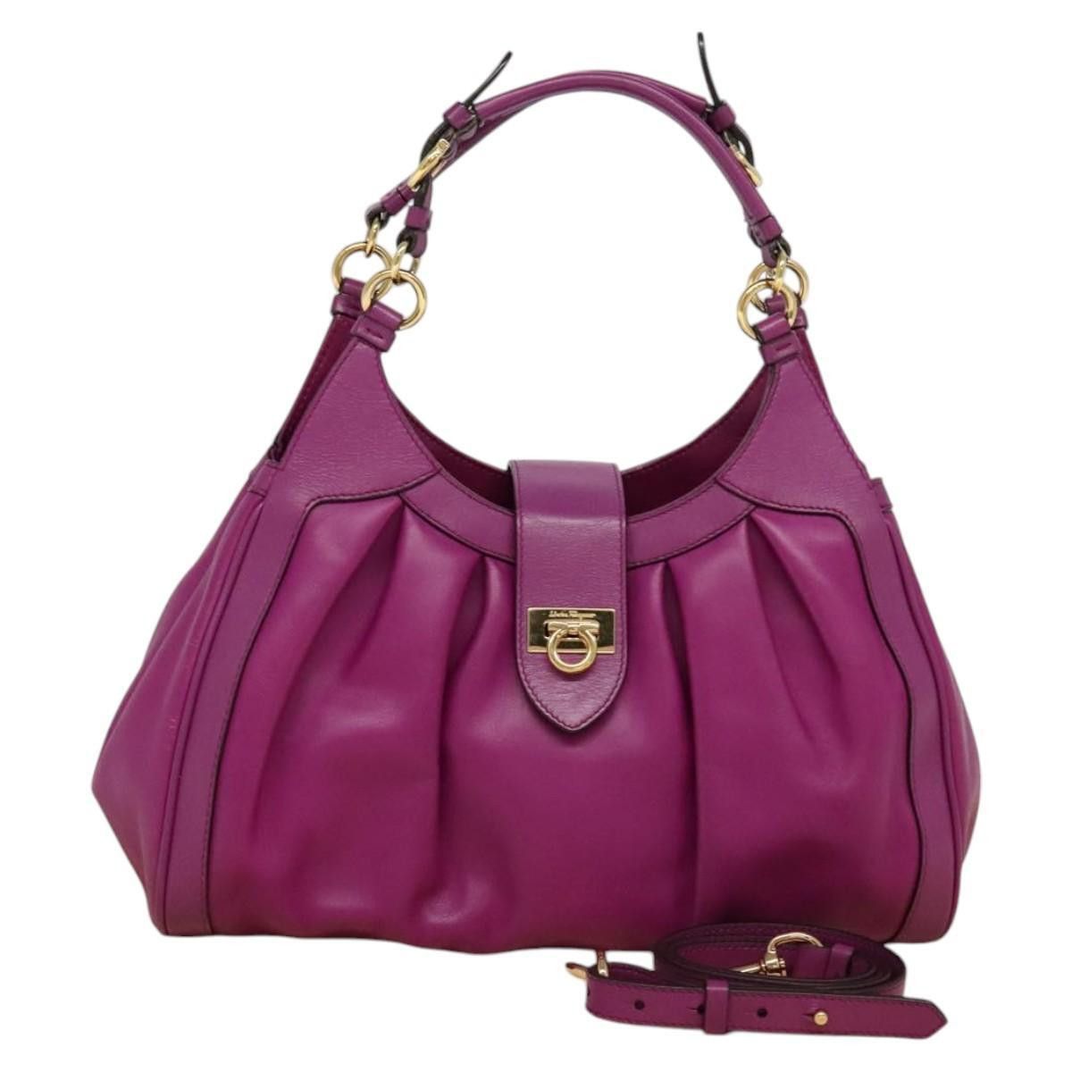 Salvatore Ferragamo Salvatore Ferragamo Gancini Shoulder Bag Leather Size ONE SIZE - 1 Thumbnail