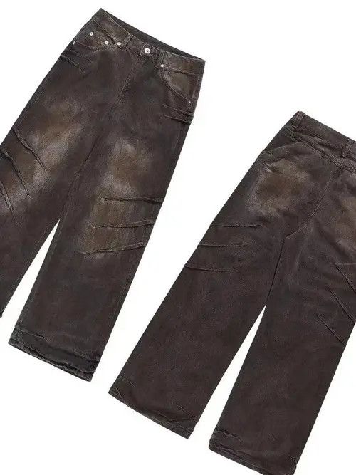 Jean Hagiwara x Mari Embroidered Baggy Wide Leg Flare Denim Jeans Size US 30 / EU 46 - 5 Thumbnail