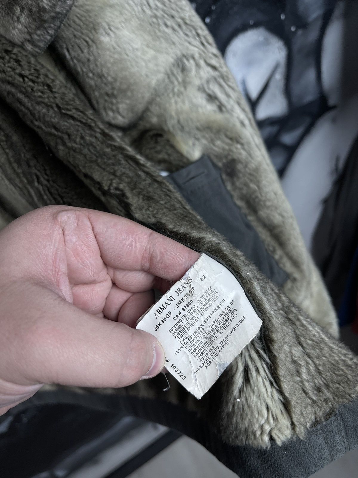 Armani Armani Jeans Vintage Grey Shearling Jacket Men’s Size Large Size US L / EU 52-54 / 3 - 16 Thumbnail