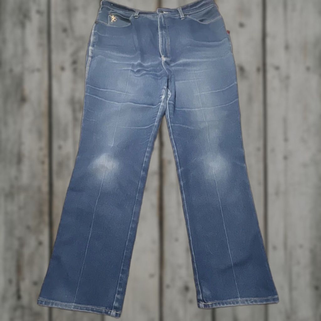 Vintage VINTAGE Braxton Stretch Jeans Men’s 36 Inseam 30” Faded Whiskers Cotton Blend Denim Jeans Regular Stretch Bootscut Blue Mens Size US 36 / EU 52 - 1 Thumbnail